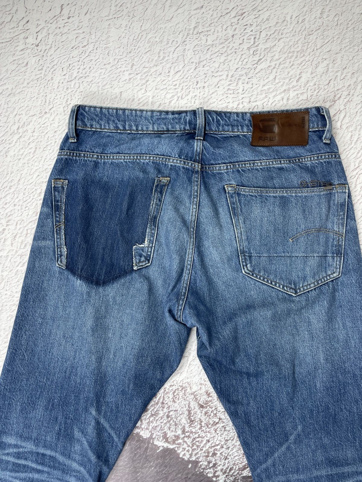 G-Star G-Star Raw Straight Tapered distressed denim jeans pants Size US 32 / EU 48 - 14 Thumbnail