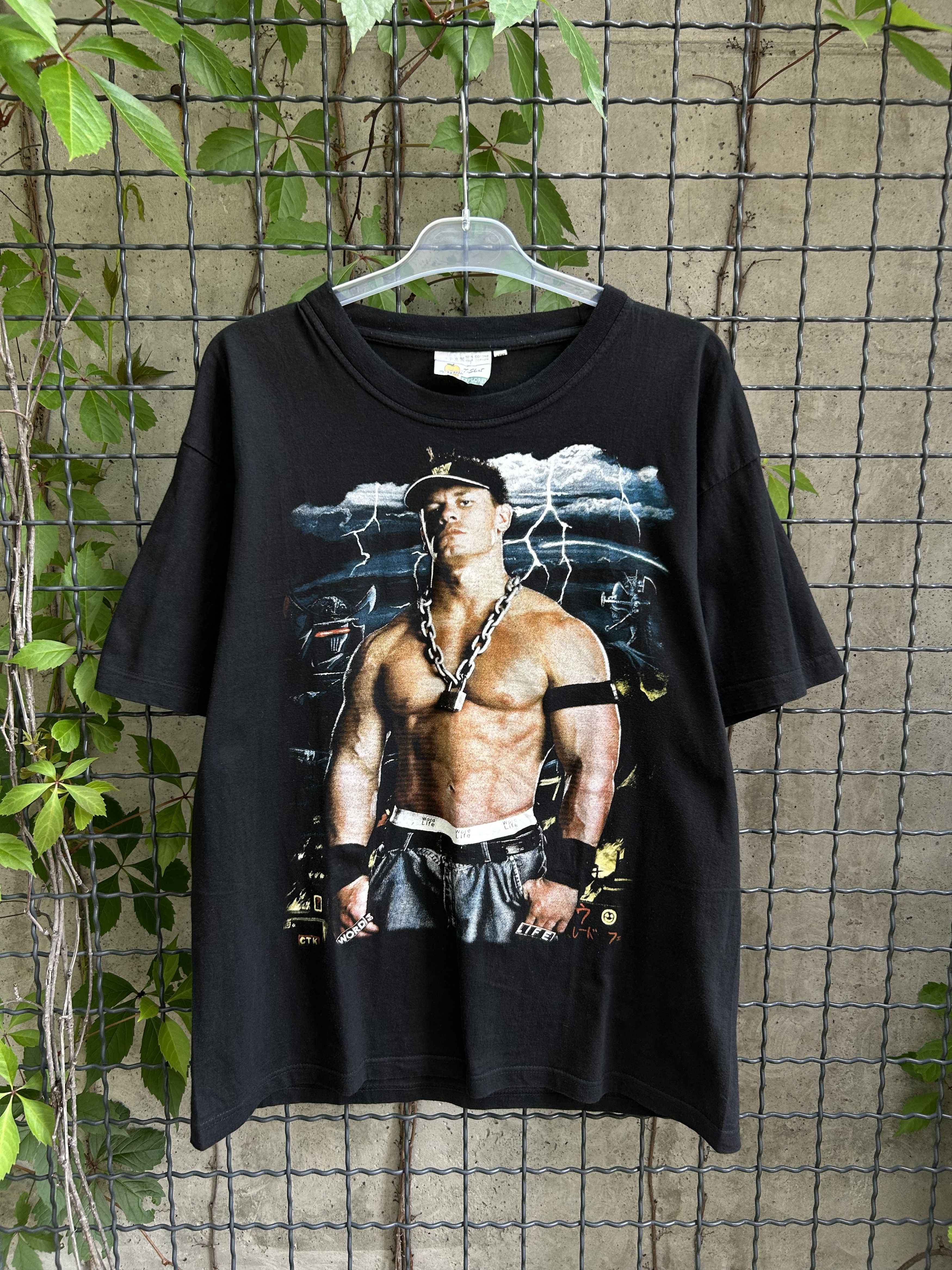 WWE Vintage 90s John Cena 54 WWE Wrestling T-shirt Size US L / EU 52-54 / 3 - 1 Thumbnail
