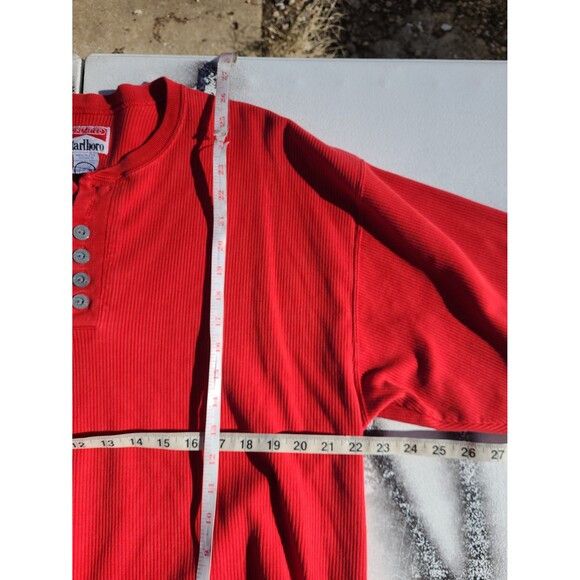 Marlboro Vtg Marlboro Thermal Layered Henley shirt made in USA Size US L / EU 52-54 / 3 - 10 Thumbnail