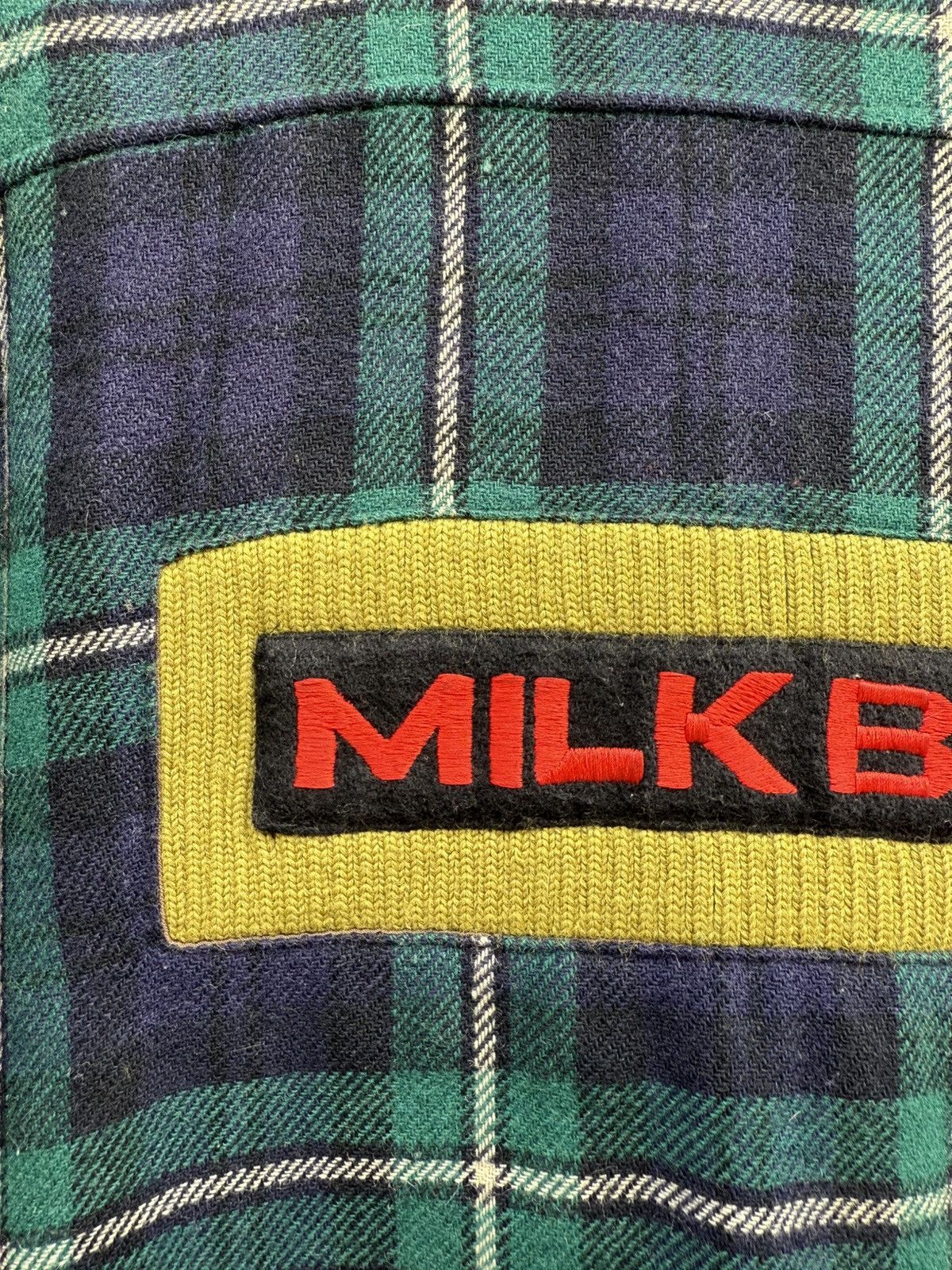 Seditionaries VTG 80s-90s MILKBOY Plaid Boxy Wool Quilted Bomber Jacket Size US L / EU 52-54 / 3 - 16 Thumbnail