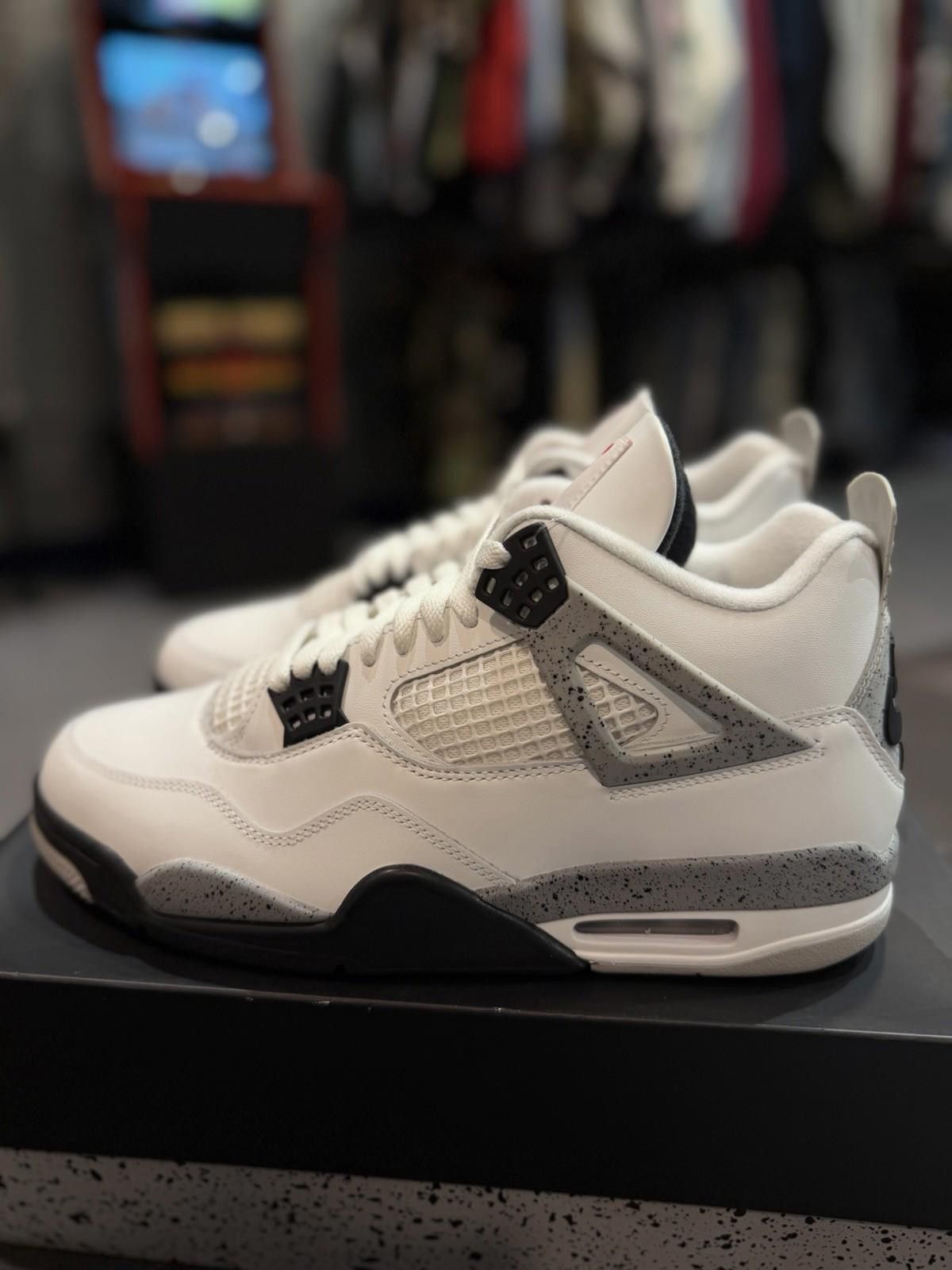 Jordan Brand Size 12 - Air Jordan 4 Retro Summit White Cement FV5029-100 Size US 12 / EU 45 - 3 Thumbnail
