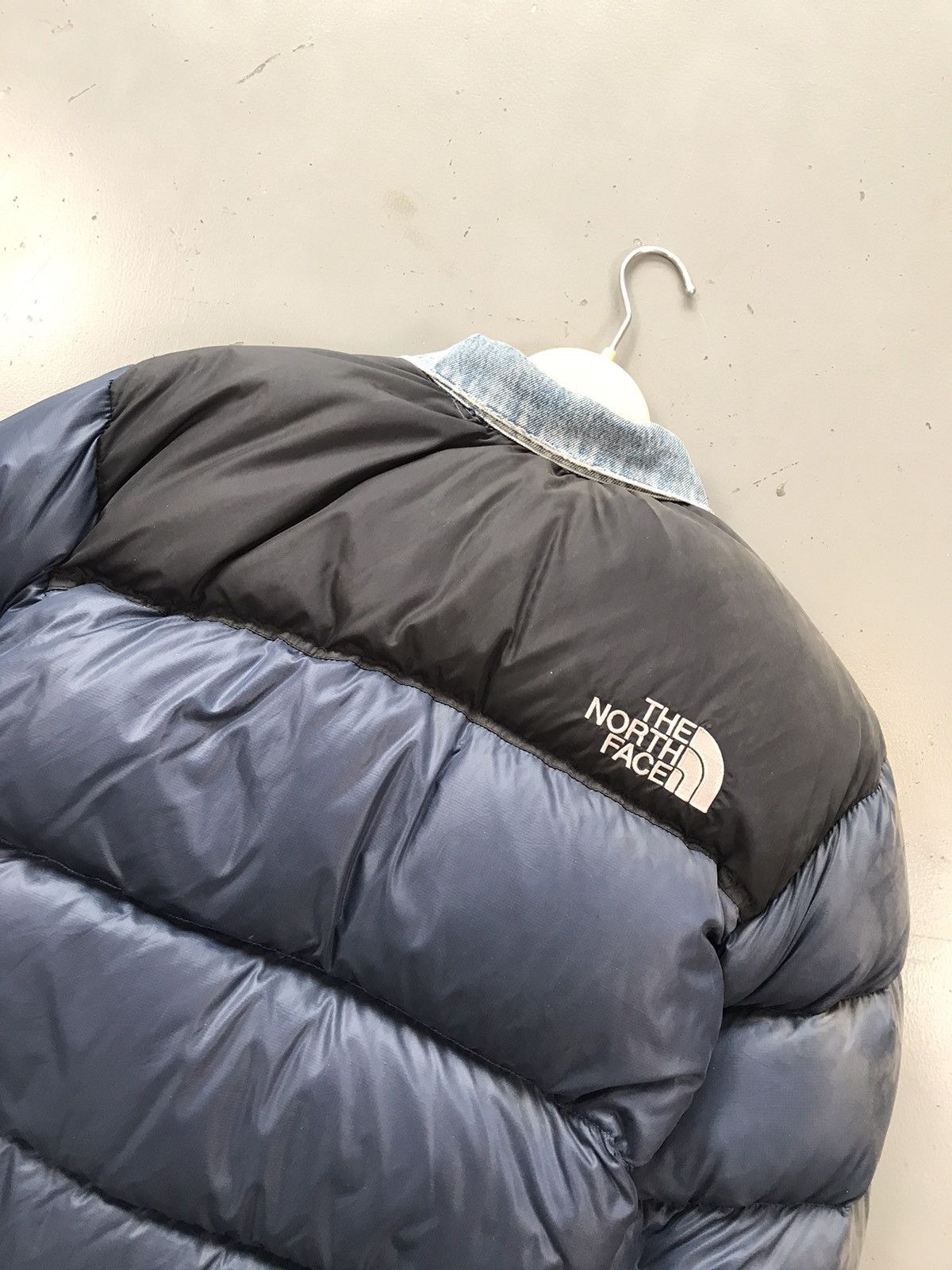 Levi's × The North Face × Vintage Vintage upcycle Levi’s orange x the north face denim puffer Size US XS / EU 42 / 0 - 8 Thumbnail