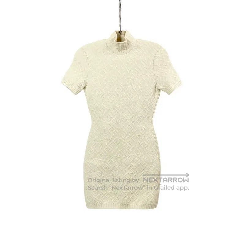 Fendi Fendi Viscose Fiber Full Logo Embossed Printed Dress Size XS / US 0-2 / IT 36-38 - 1 Thumbnail