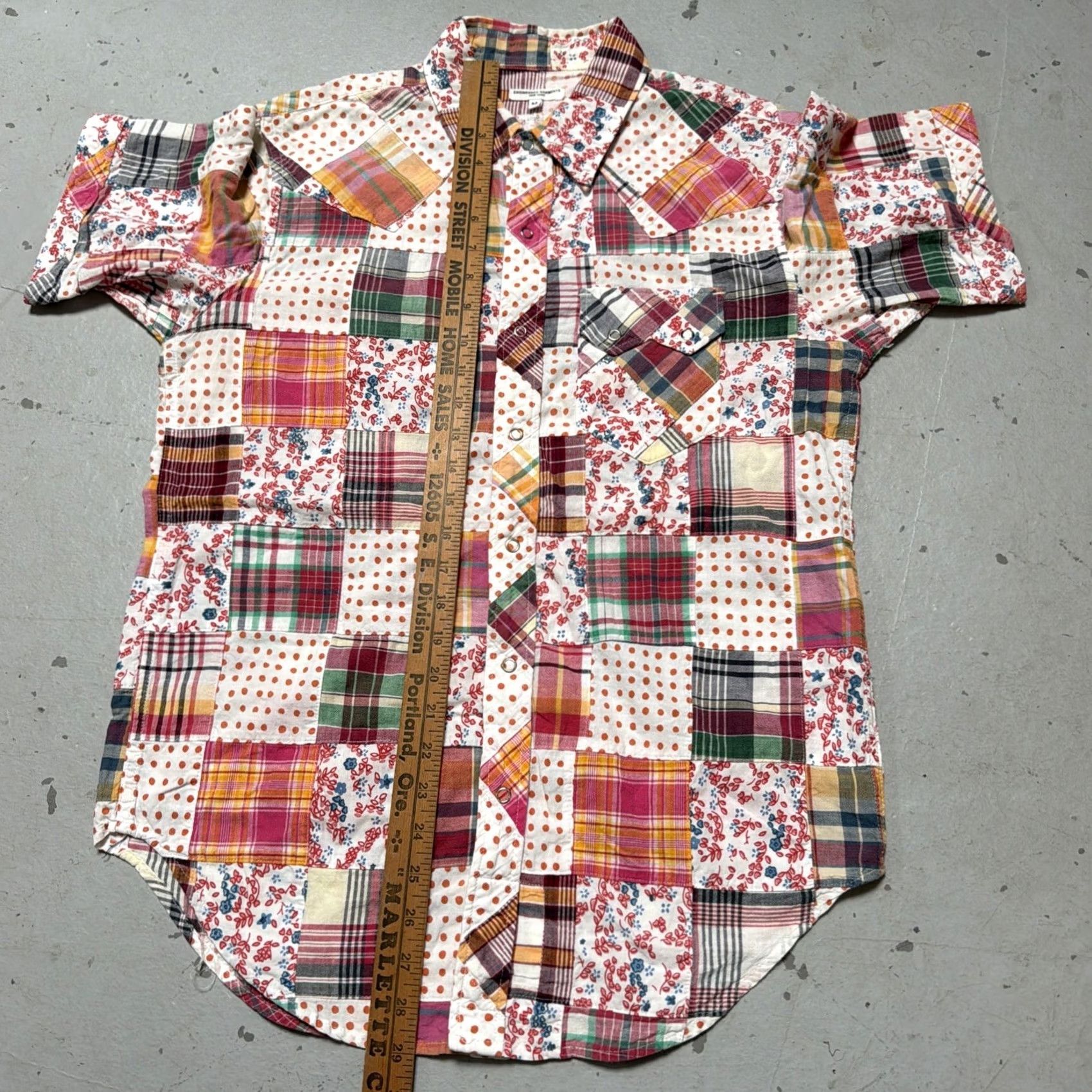 Engineered Garments Engineered Garments Patchwork Button Shirt M - Multicolor Western Style Size US M / EU 48-50 / 2 - 3 Thumbnail