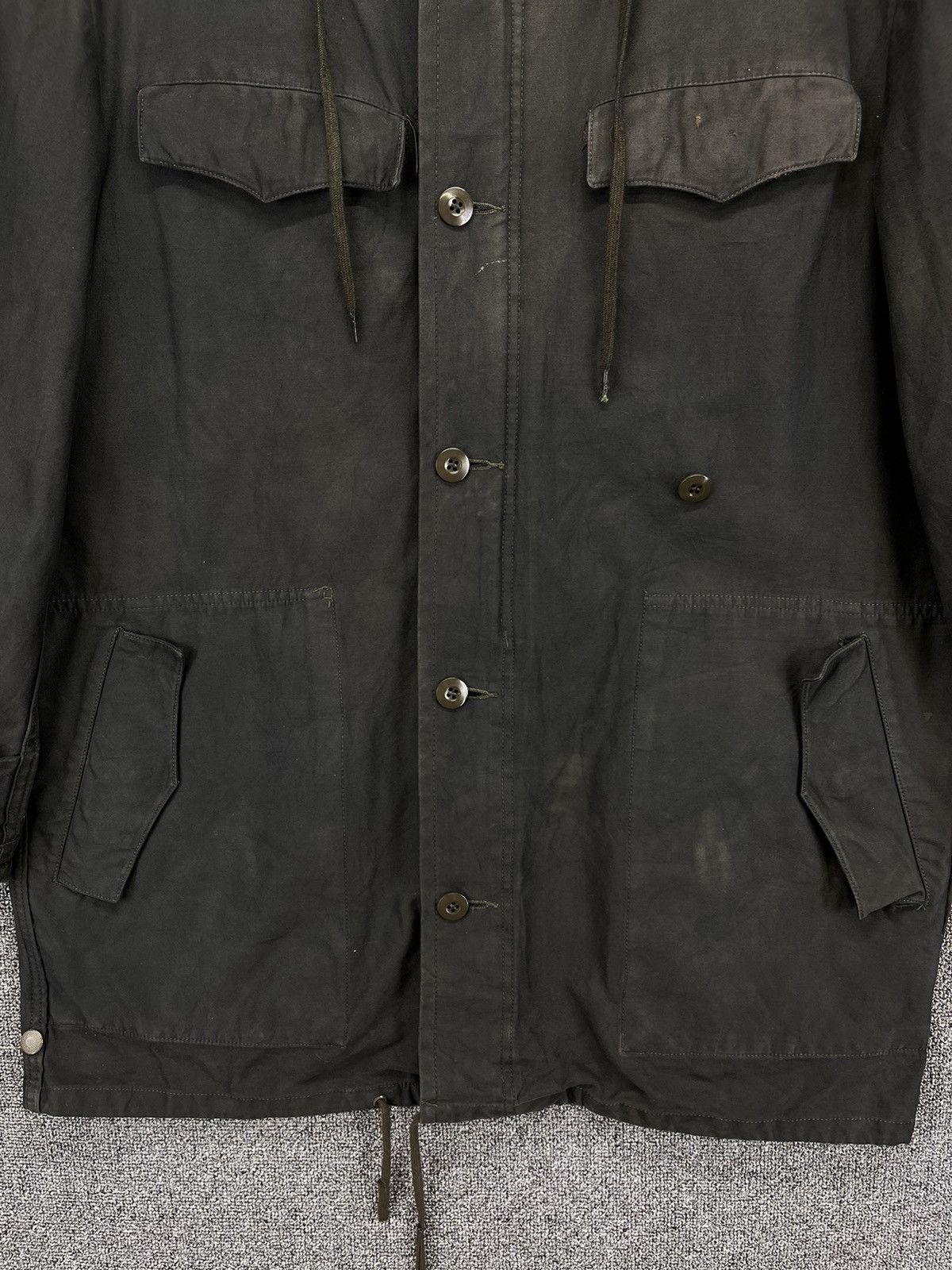Vintage Vintage 90s Humme GMBH Military Army Hooded Jacket Size US L / EU 52-54 / 3 - 8 Thumbnail