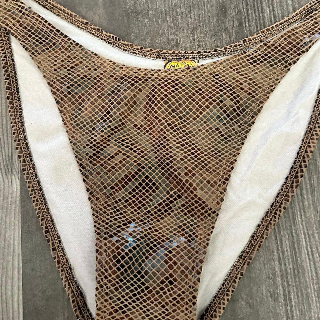 Other chica rica shiny snake skin bikini bottom Size M / US 6-8 / IT 42-44 - 2 Thumbnail