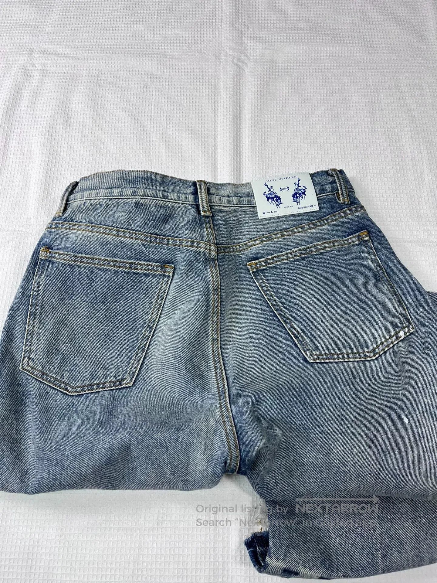 HIDEAWAYS Hide in Hills Ink Splatter Flared Washed Jeans. Size 30" / US 8 / IT 44 - 4 Thumbnail