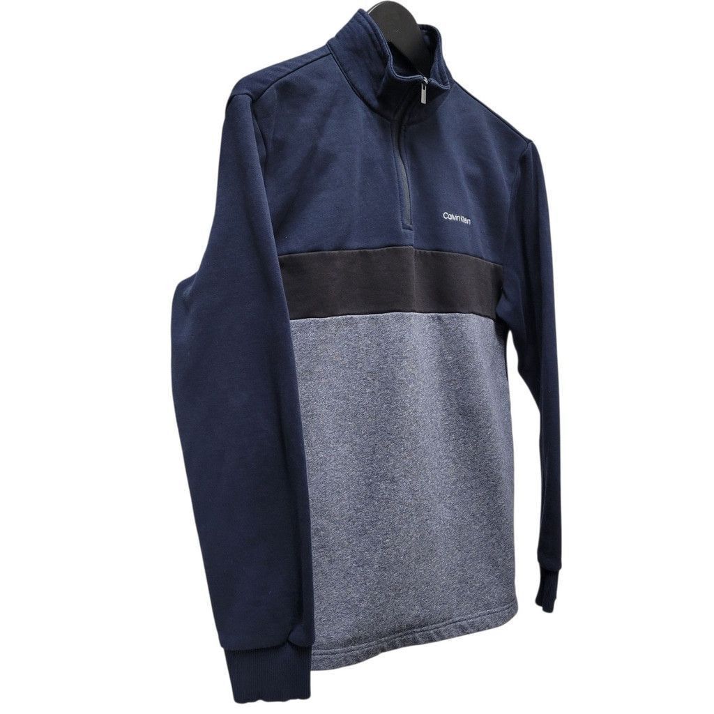 Calvin Klein Calvin Klein Men's Colorblock Quarter-Zip Long-Sleeves Size US S / EU 44-46 / 1 - 4 Thumbnail