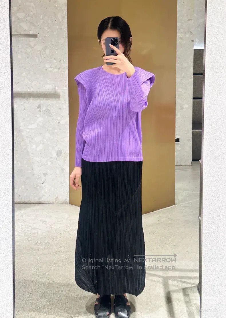 Issey Miyake Issey Miyake size:one size Purple Long Sleeve Size XXS / US 00 / IT 34 - 8 Thumbnail