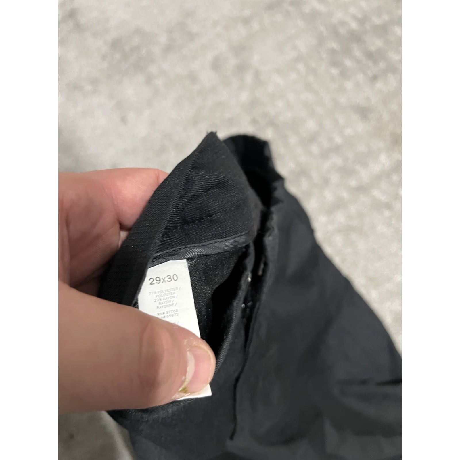 Perry Ellis Perry Ellis Portfolio Pants Slacks Black Flat Front Modern Fit 29x30 Belt Loops Dress Pants Men Regular Solid Modern Version Size US 29 - 6 Thumbnail