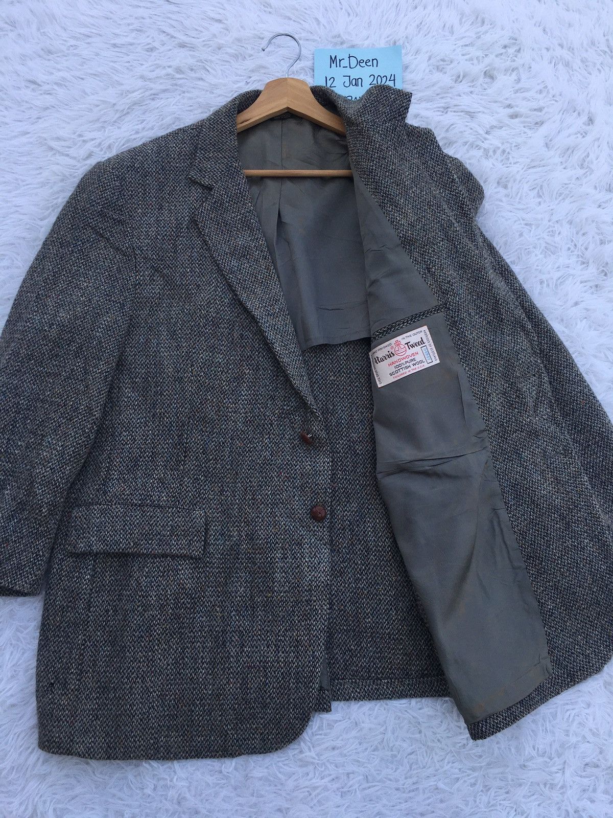Harris Tweed Rare Vintage Harris Tweed Wool Blazer Size 36S - 6 Thumbnail