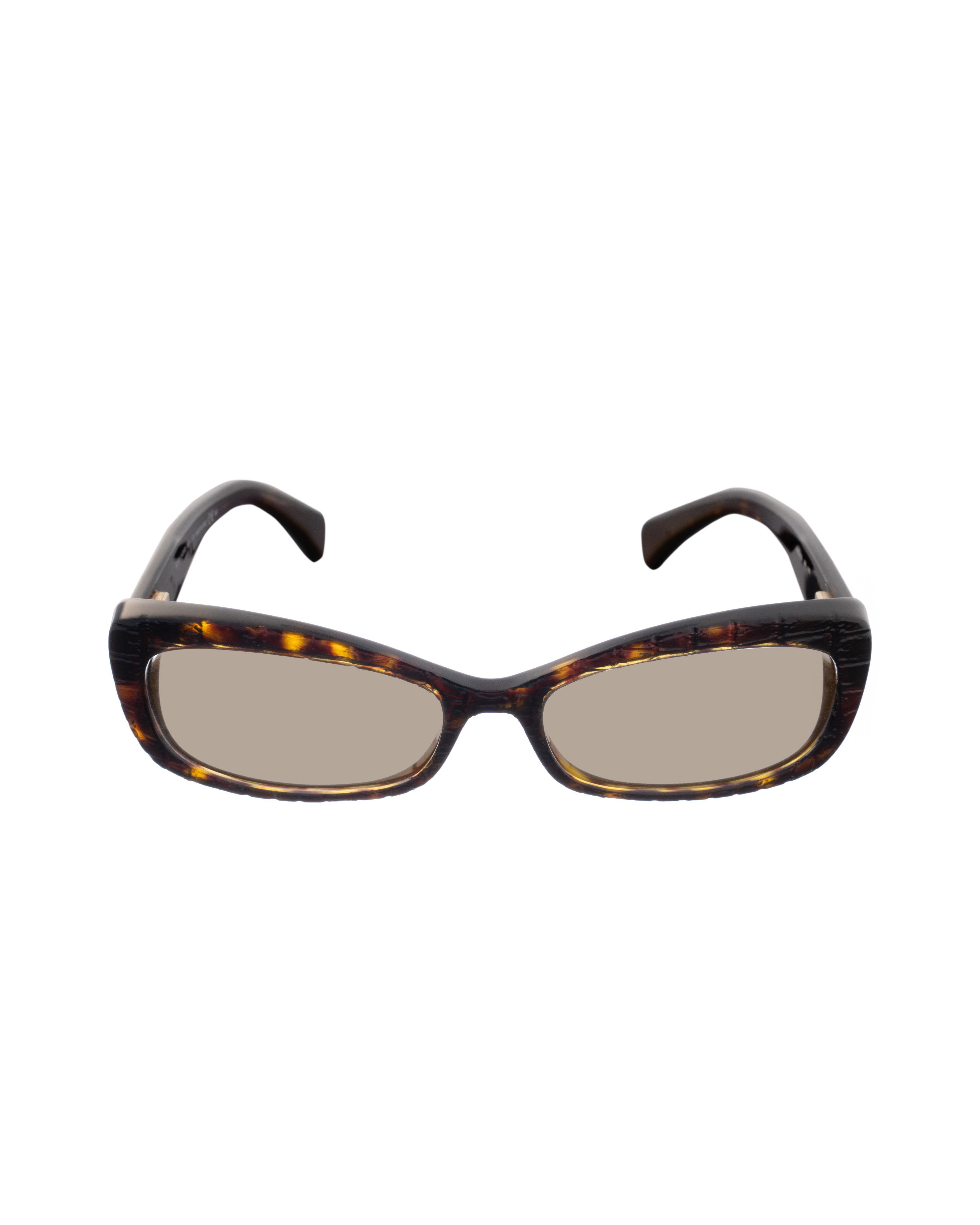 Alexander McQueen Alexander McQueen 90s Havana Crocodile Cat-Eye Sunglasses Size ONE SIZE - 1 Thumbnail