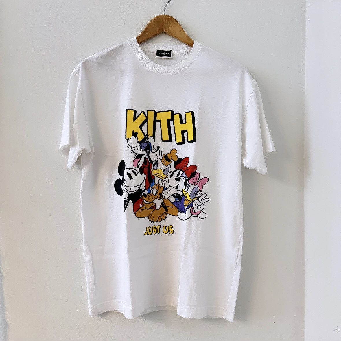 image of Disney Mickey & Friends It's All Love Vintage Tee in White, Men's (Size Large)