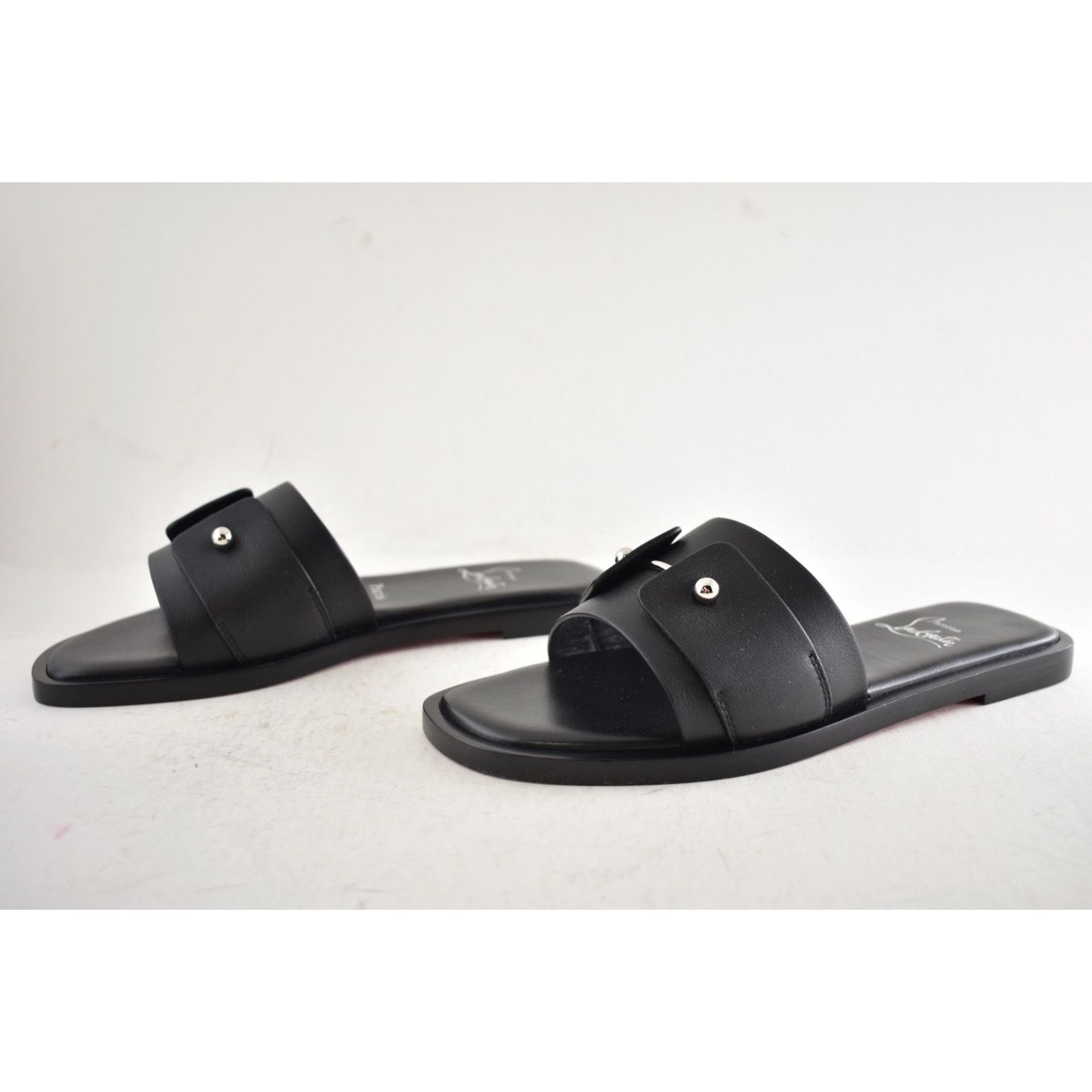 Christian Louboutin Christian Louboutin Chambelimule Flat Black Slide Sandal 35 Size US 4 / IT 34 - 13 Thumbnail
