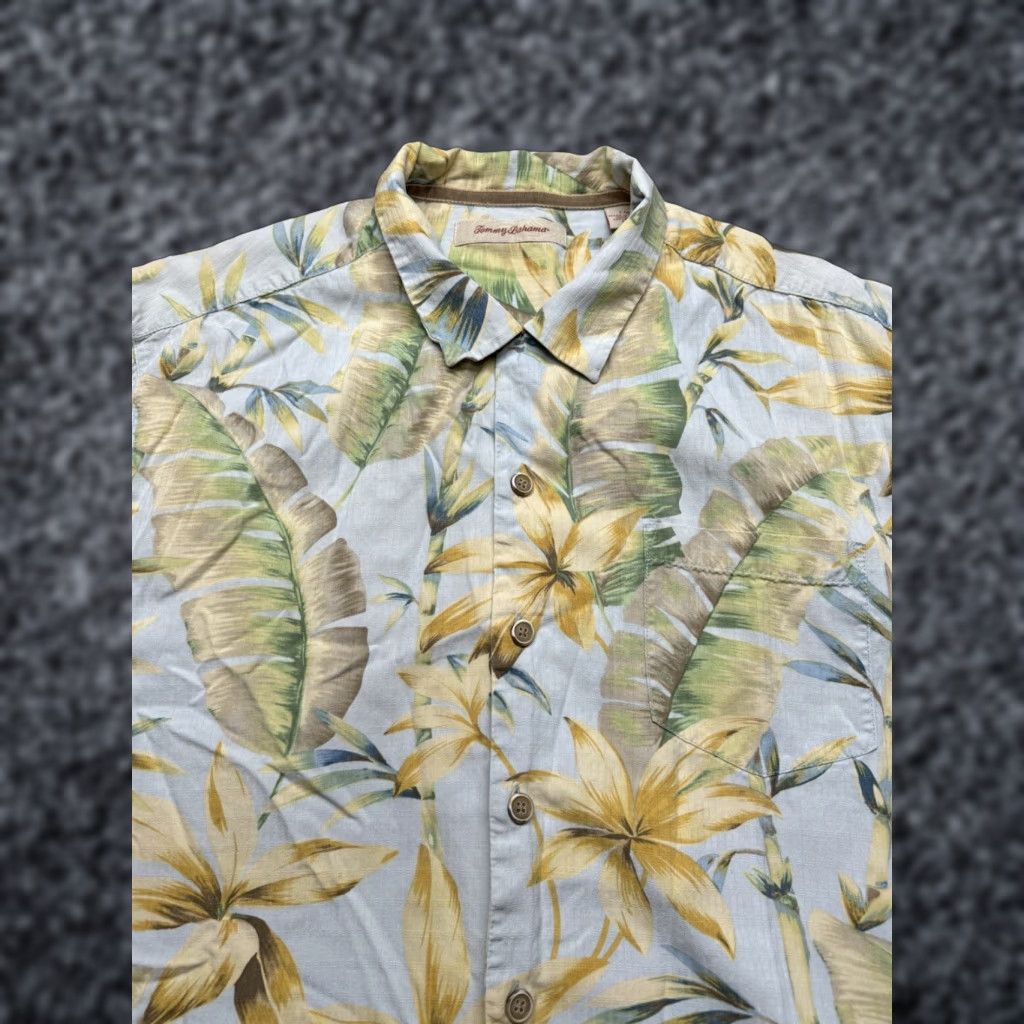Tommy Bahama Tommy Bahama Shirt 100% Silk Floral Hawaiian Aloha Palm Tree Button Up Large Multicolor Silk Beach Tropical Mens Shirt Size US L / EU 52-54 / 3 - 1 Thumbnail