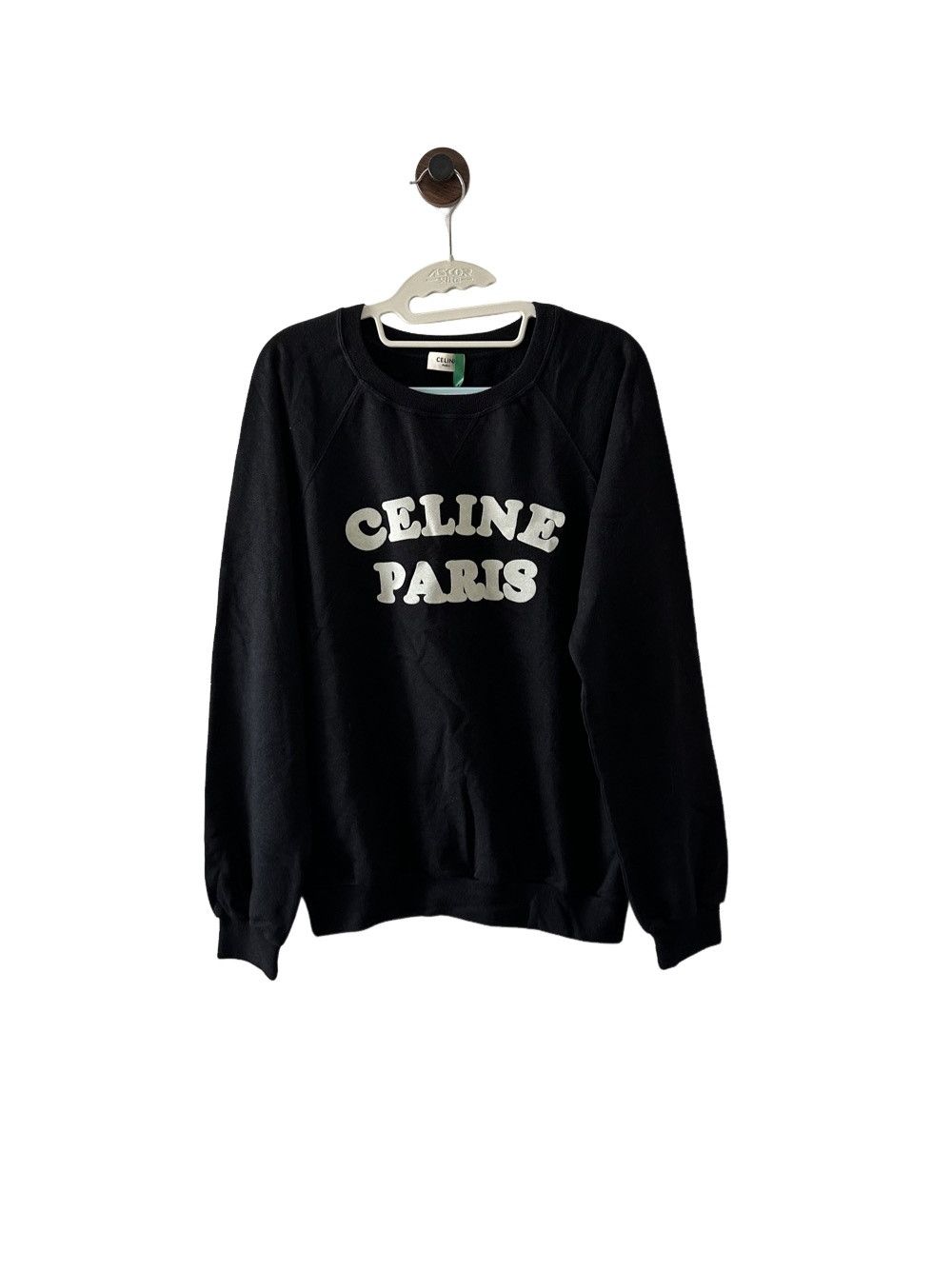 Celine Celine Paris Designer Boy Doll Logo Hooded Sweatshirt Black