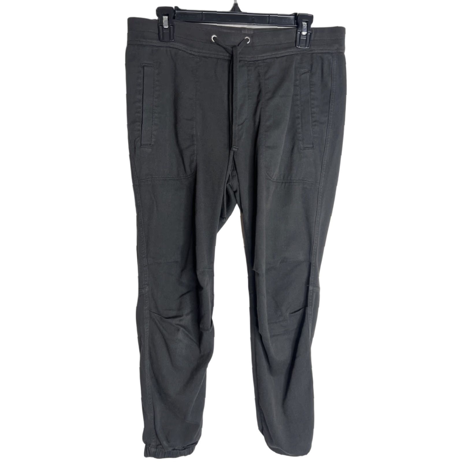 James Perse James Perse Womens Joggers Size 2 Black Cotton Drawstring Elastic Waist Pockets Casual Pants EUC Size 26" / US 2 / IT 38 - 1 Thumbnail