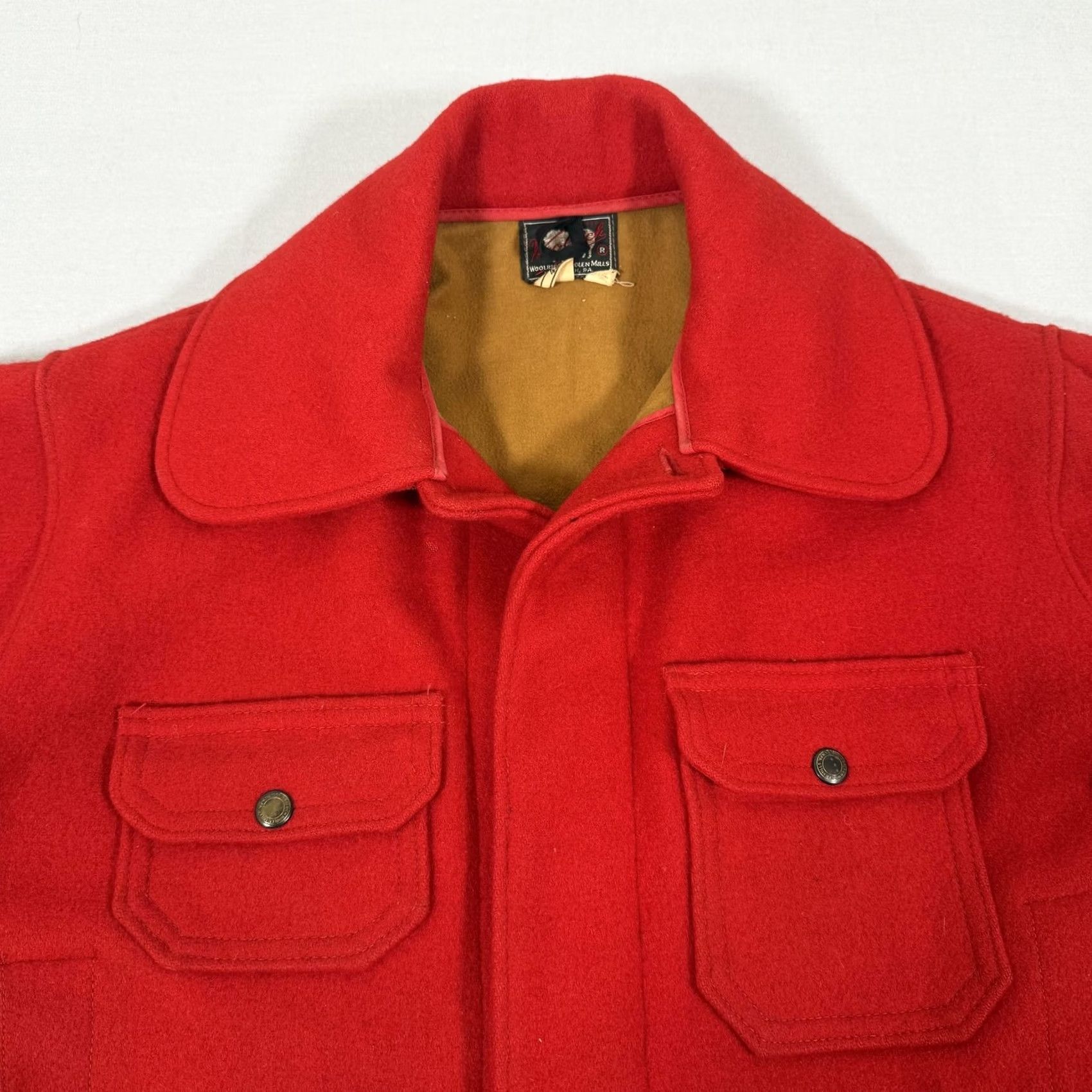 Vintage VINTAGE Woolrich Red Wool Hunting Coat Mens 42 Mackinaw Cruiser Parka 60s USA Size US XS / EU 42 / 0 - 3 Thumbnail