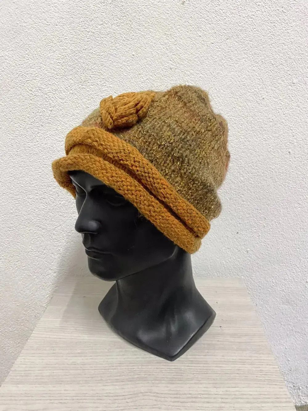 Vintage Japanese Brand Knit Beanie Hat Size ONE SIZE - 3 Thumbnail