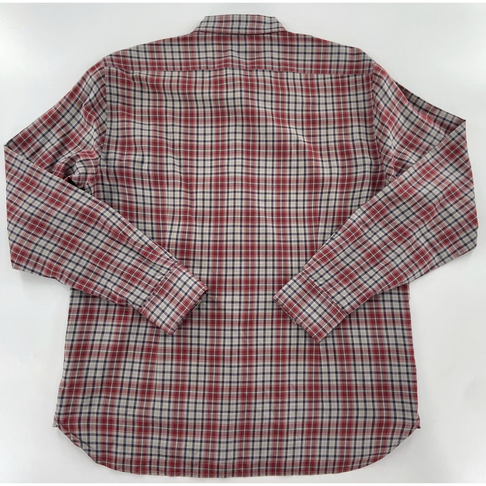 John Varvatos John Varvatos USA Men's Button Up Long Sleeve Plaid Cotton Shirt Size Large Red Size US L / EU 52-54 / 3 - 2 Thumbnail