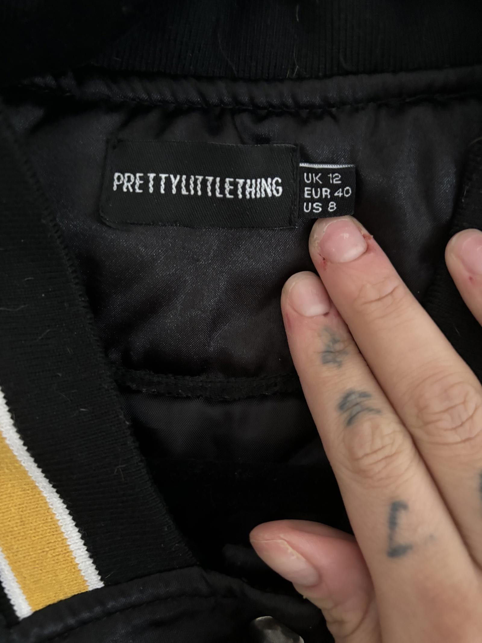 Designer PrettyLittleThing VintageStyle BomberJacket in BlackYellow 8 Size M / US 6-8 / IT 42-44 - 3 Thumbnail