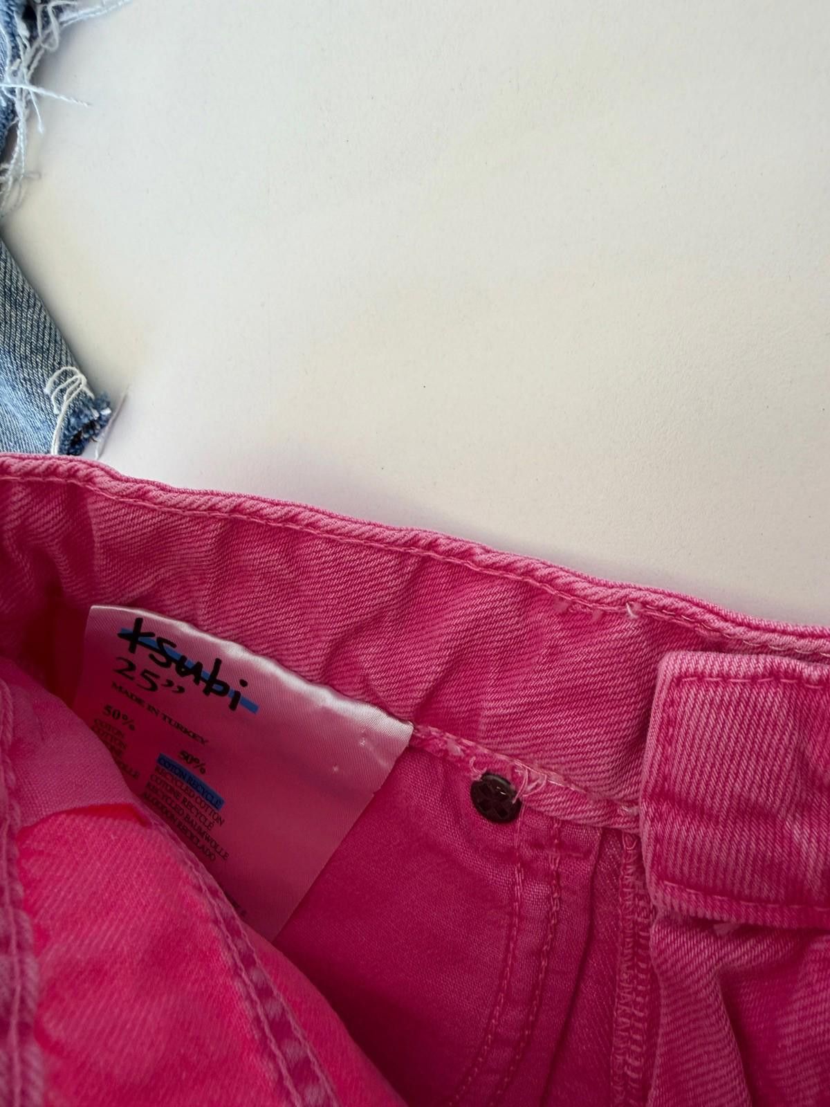 Ksubi new ksubi womens denim rise n hi shorts 25 7 fuschia pink Size 25" / US 0 / IT 36 - 5 Thumbnail