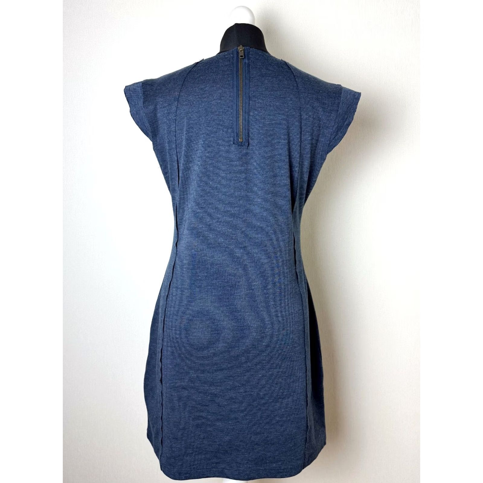 Desigual Desigual Women Blue Dress L A-Line Dress Short 84 cm 48 cm Womens Desigual Dress Size L / US 10 / IT 46 - 6 Thumbnail