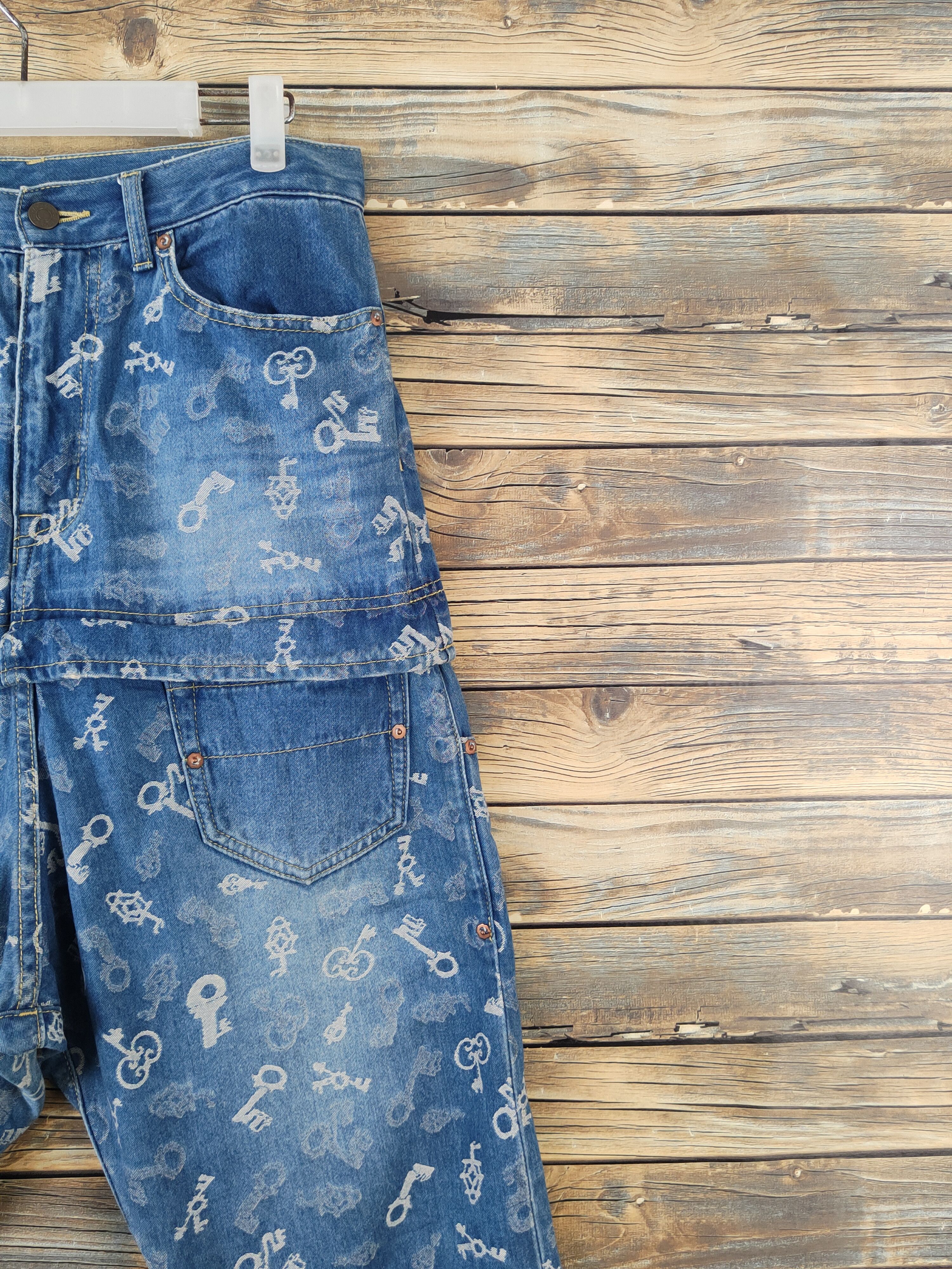 Frapbois DL Frapbois skull vintage Blue Ripped denim Jeans #W1872 Size US 30 / EU 46 - 5 Thumbnail