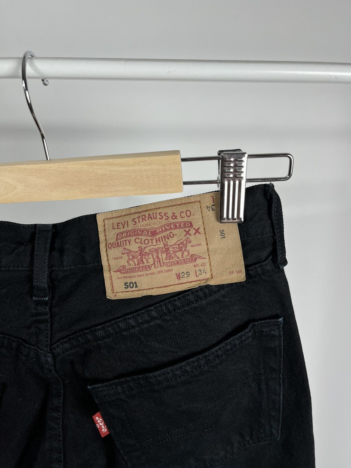 Levi's × Vintage Vintage 90's Levis 501 Classic Black Jeans Pants 29@x34 Size US 29 - 4 Thumbnail