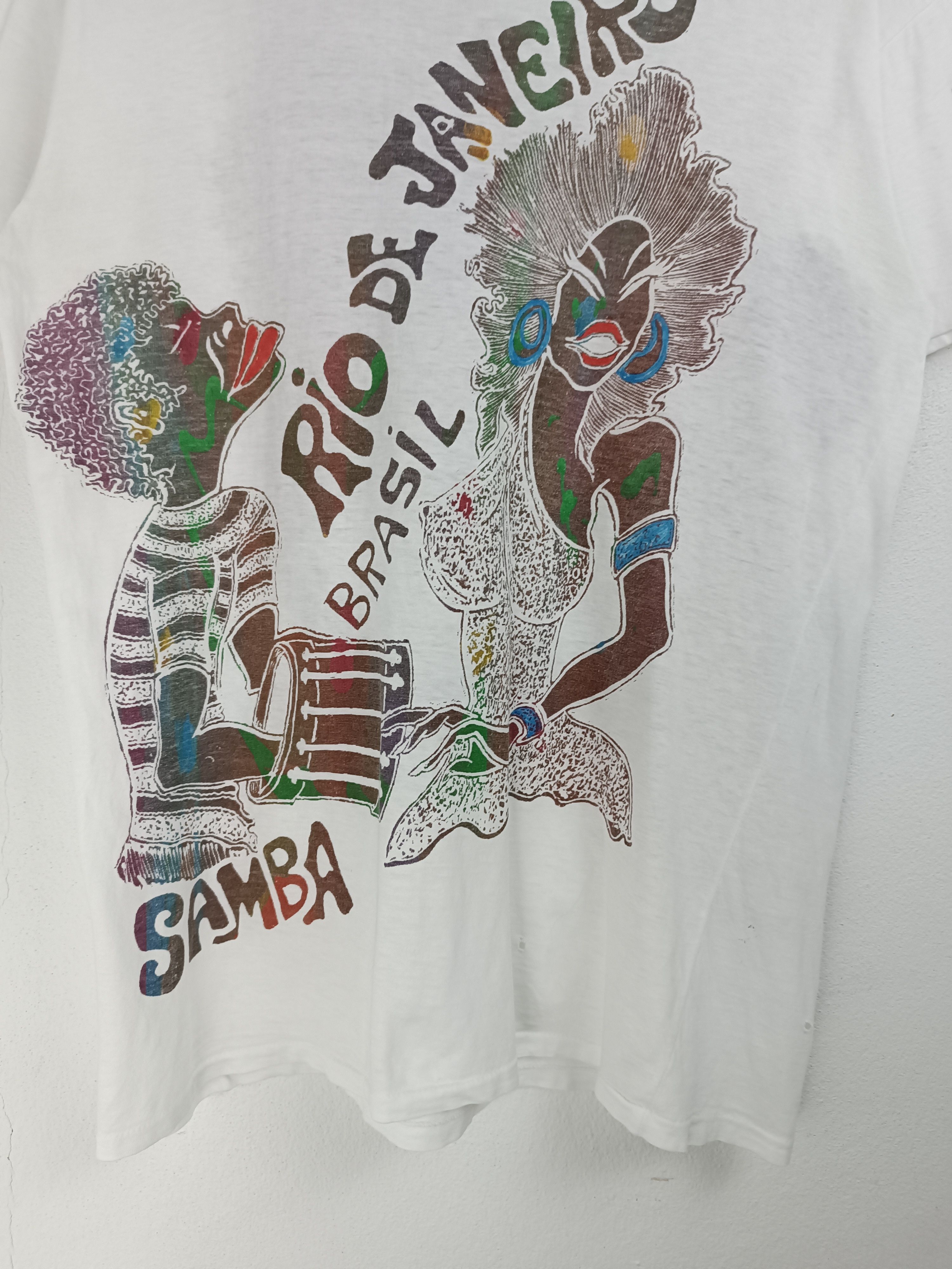 Vintage VINTAGE 80'S RIO DE JANEIRO BRASIL SAMBA VERY RARE TEE Size US M / EU 48-50 / 2 - 7 Thumbnail
