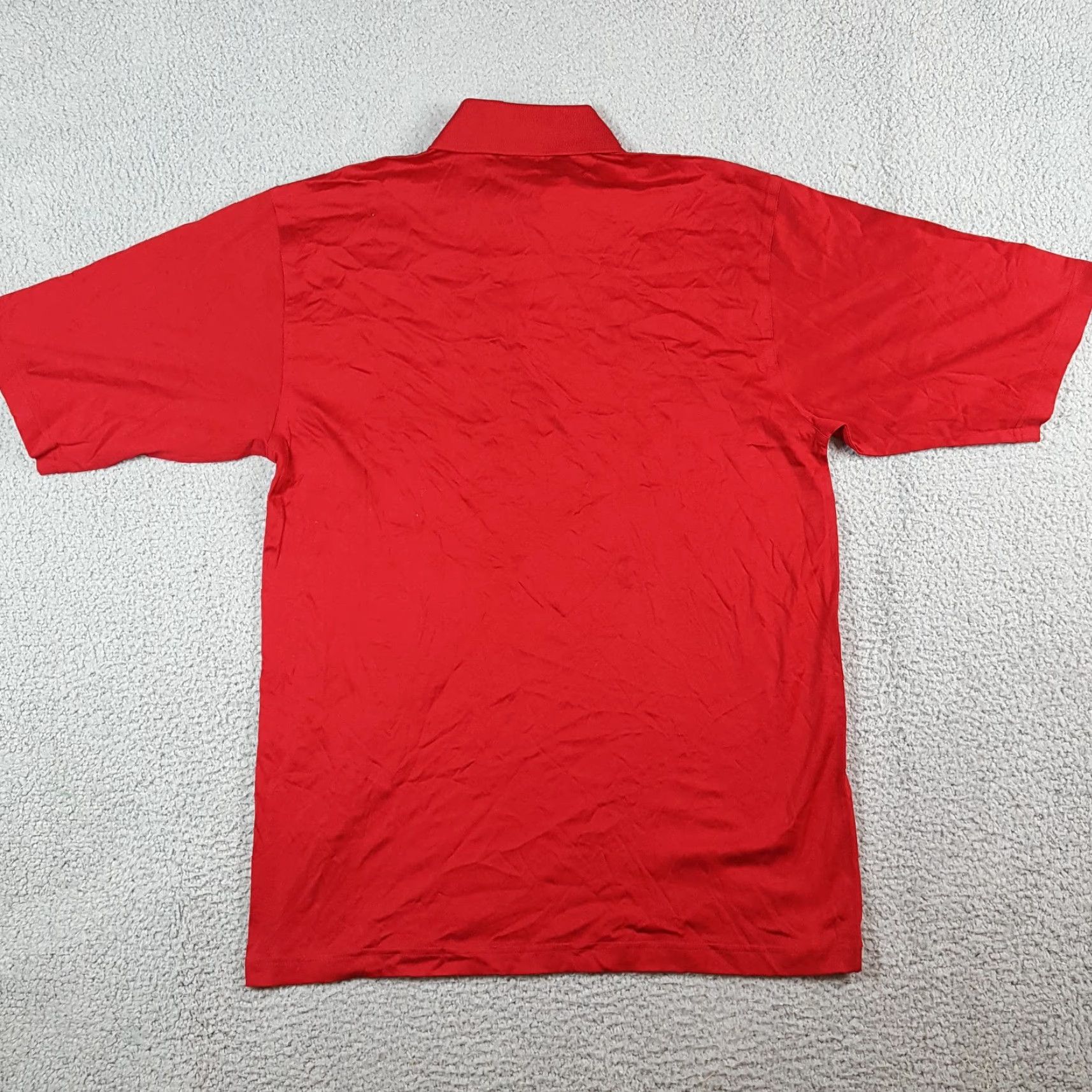 Vintage VINTAGE Slazenger Polo Shirt Men's M Red Oversized Button Dress Shirt Shirt Polo Size M Red 90s Preppy Golf Club Casual Workwear Summer Spring Mens Size 40R - 4 Thumbnail