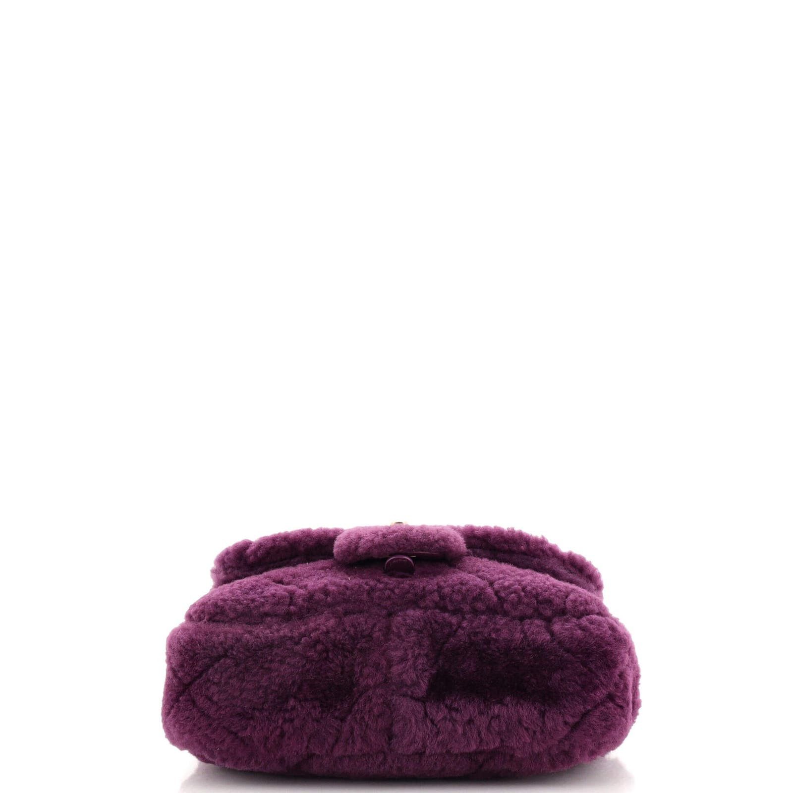 Coconing Flap Bag Quilted Shearling with Lambskin None