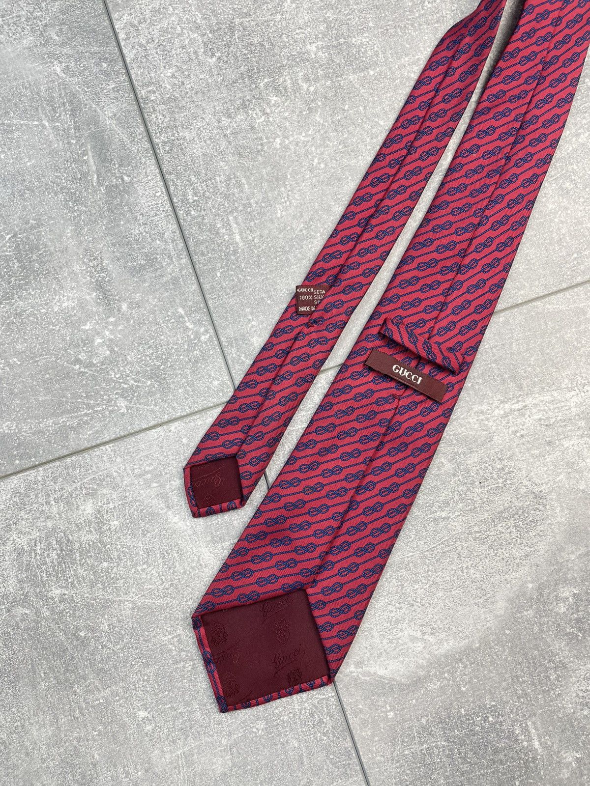 Gucci Gucci Silk Tie Mens Made in Italy Size ONE SIZE - 5 Thumbnail