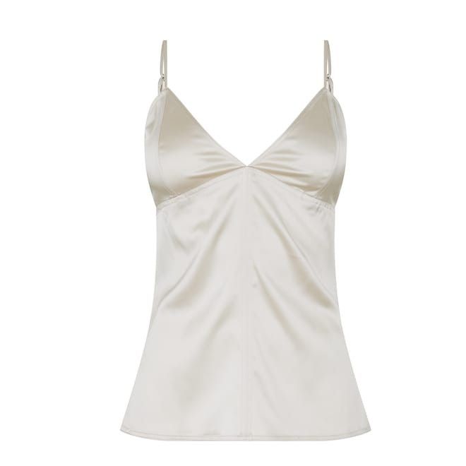 Bottega Veneta Bottega Veneta V-Neck Slim Fit Tank Top in White Size M / US 6-8 / IT 42-44 - 1 Thumbnail
