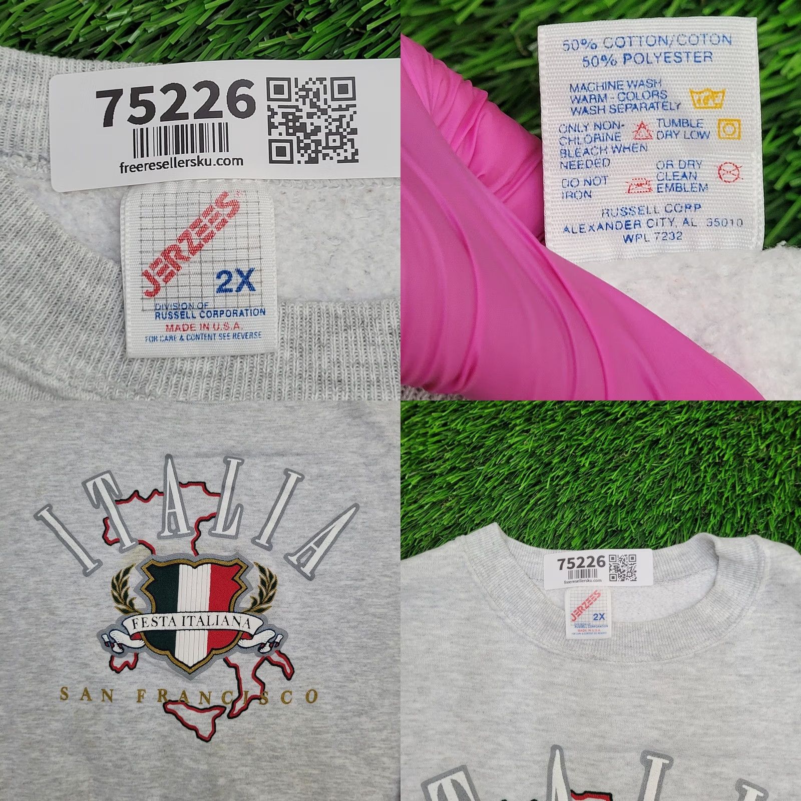 Jerzees VINTAGE Italy Sweatshirt 2XL Boxy San-Francisco Nike Shirt Size US XXL / EU 58 / 5 - 8 Thumbnail