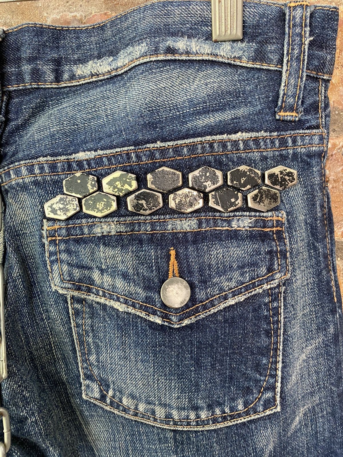Hysteric Glamour Y2k RNA DNA punk multizipper distresses and repair denim Size US 31 - 12 Thumbnail