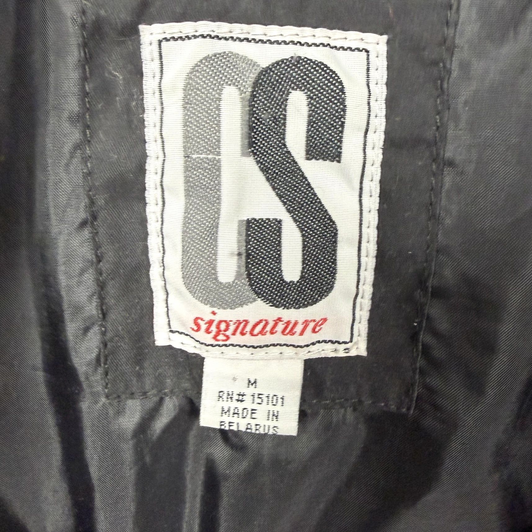 Vintage Vtg 90s CS Signature Rain Coat Womens M Black Shoulder Pads Zip Office Siren Size M / US 6-8 / IT 42-44 - 6 Thumbnail