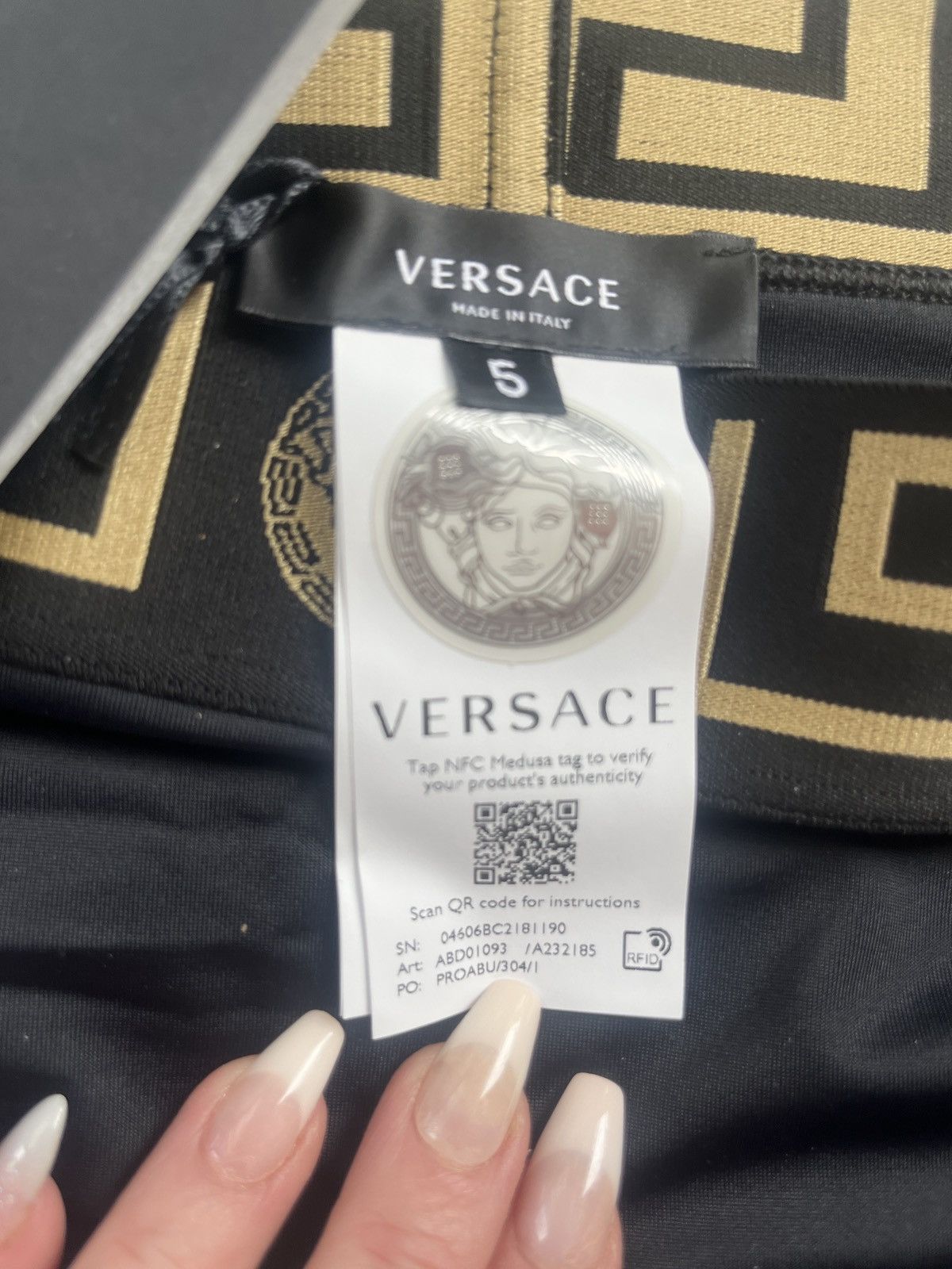 Versace NWT VERSACE black/gold GORGEOUS bikini SET size 5/L Size ONE SIZE - 9 Thumbnail