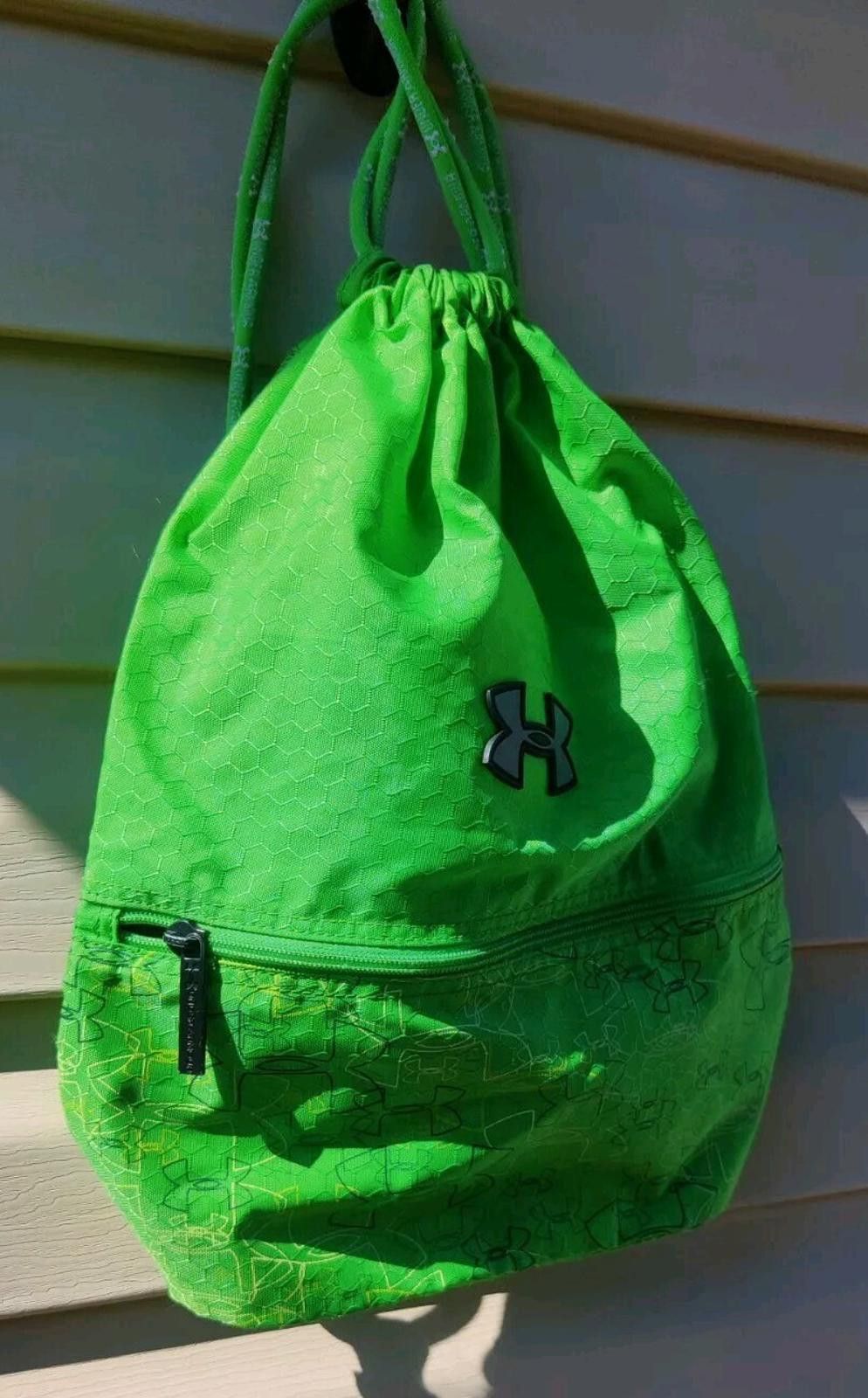 Under Armour Under Armour Backpack Green Drawstring Tote Bag Size ONE SIZE - 3 Thumbnail