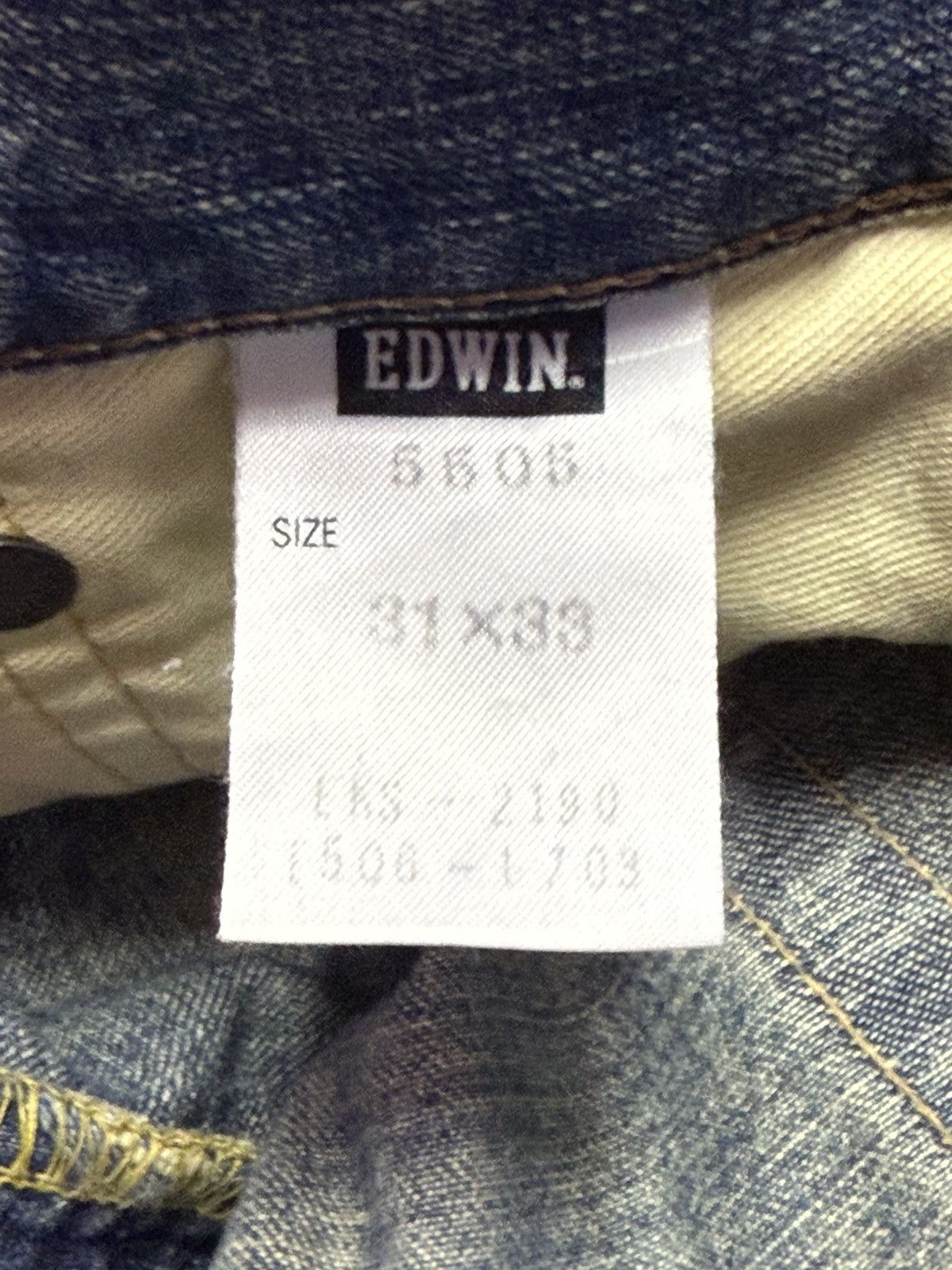 Edwin × Japanese Brand × Vintage Edwin 505 Mud Wash Selvedge Red Line Loose Straight Jeans Size US 31 - 24 Thumbnail
