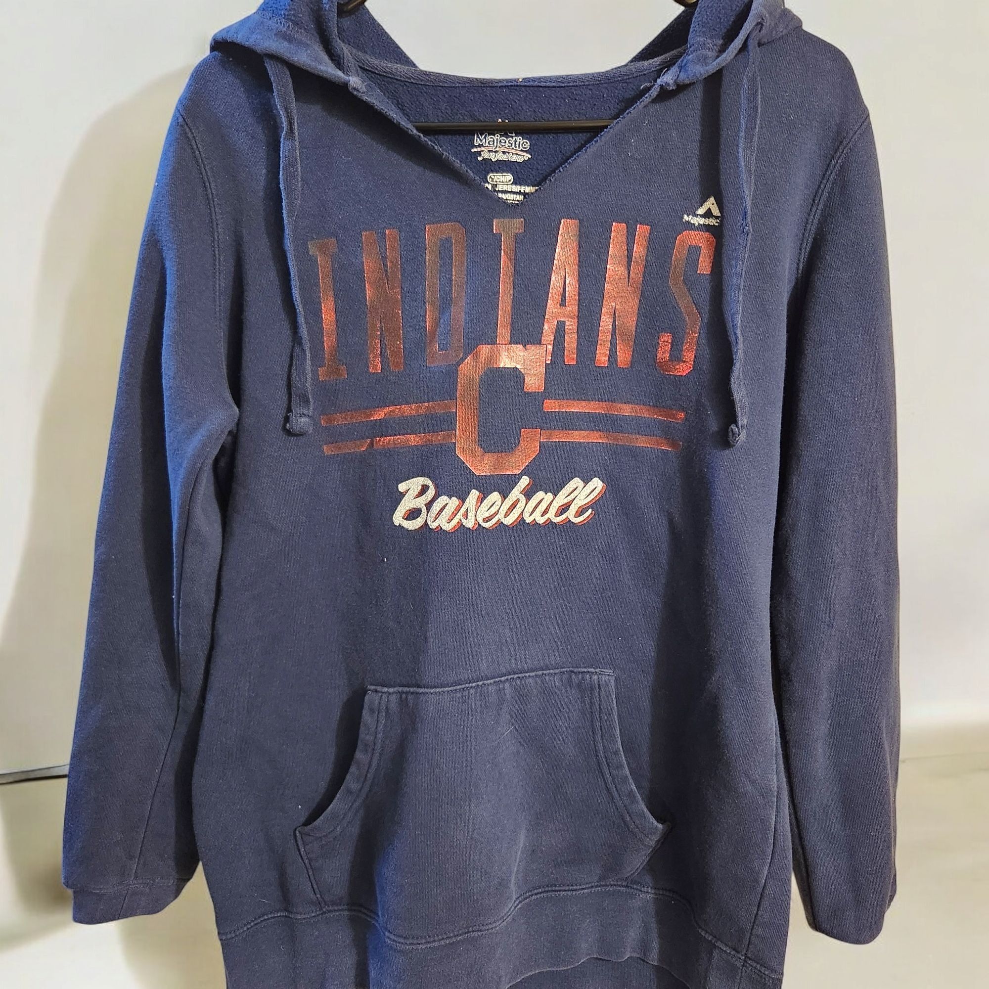 Majestic Majestic Clevelad Indians Baseball Hoodie Womens Size Small Size S / US 4 / IT 40 - 1 Thumbnail