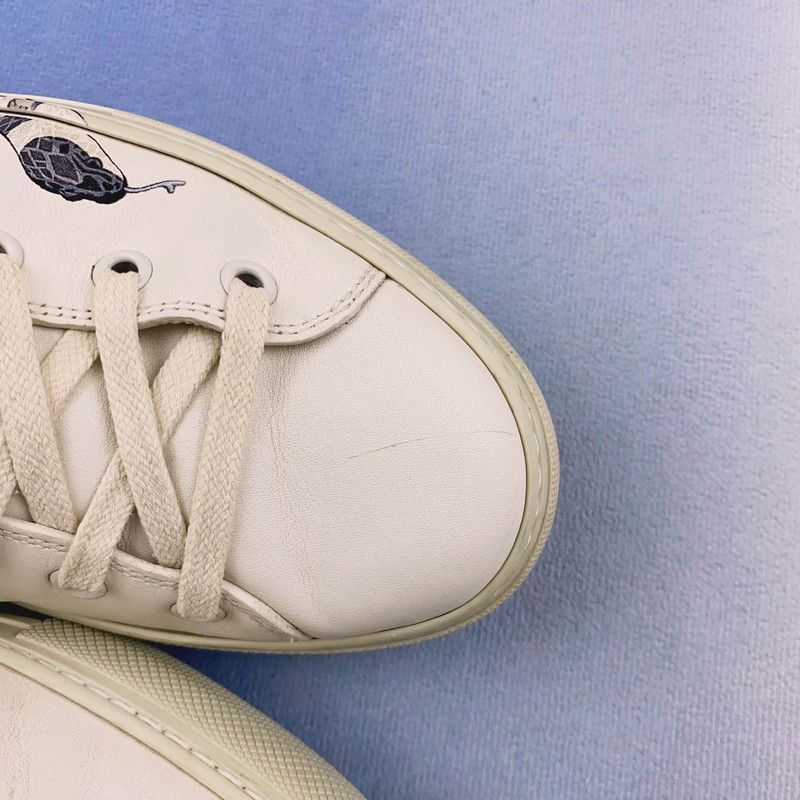 Gucci Gucci White High-Top Sneakers with Snake Design - Size US 8 / EU 41 - 5 Thumbnail