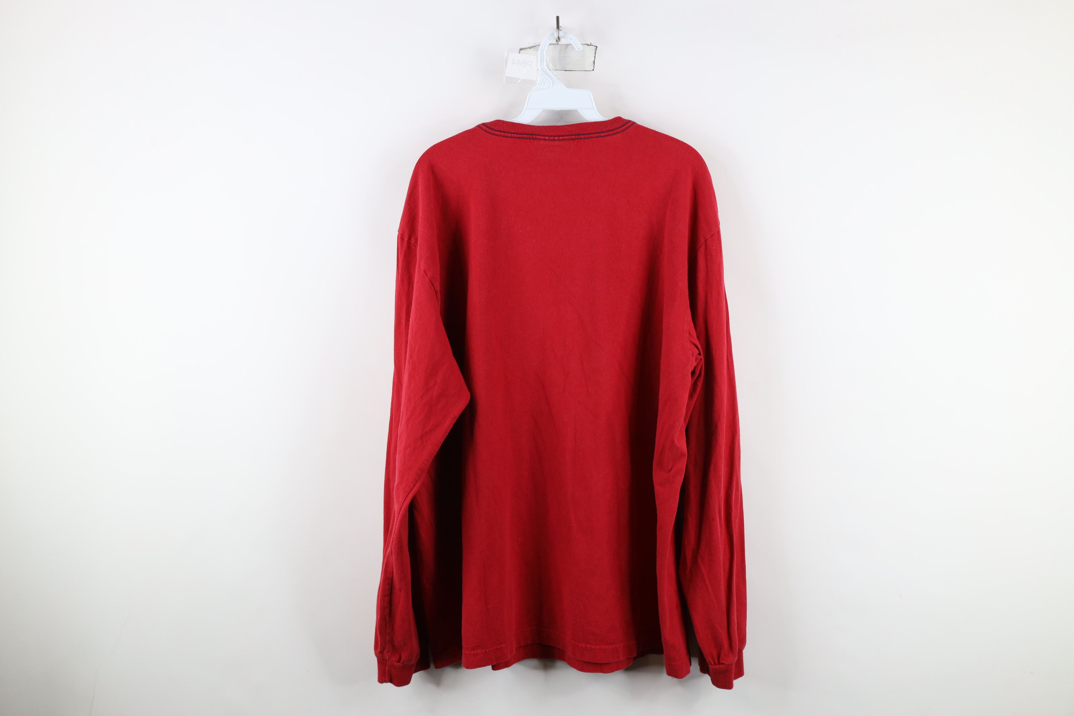Nautica × Vintage Vintage 90s Nautica Out Striped Long Sleeve T-Shirt Red Size US XL / EU 56 / 4 - 9 Thumbnail