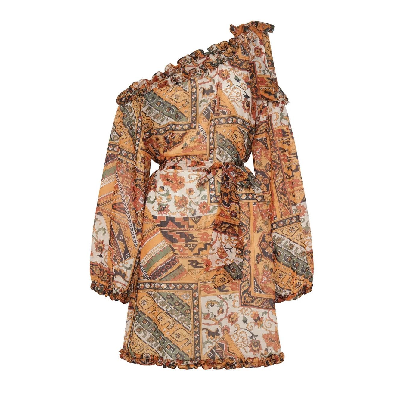 One Teaspoon One Teaspoon Bazar Paisley One Shoulder Mini Dress, NwT, XS Size XS / US 0-2 / IT 36-38 - 7 Thumbnail