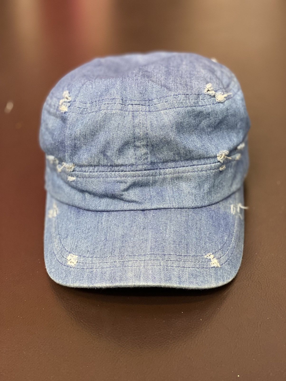 If Six Was Nine × Japanese Brand × Le Grande Bleu (L.G.B.) 2000s Japanese Brand Cadet Hat Distressed Size ONE SIZE - 2 Thumbnail