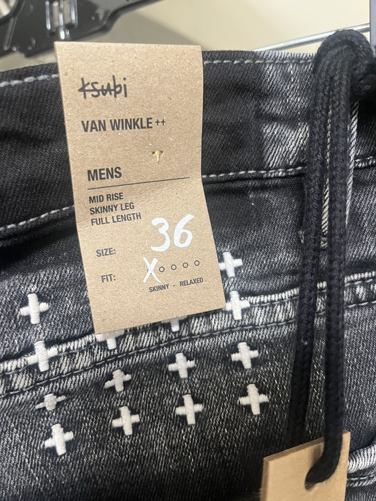 Ksubi Ksubi Van Winkle Distressed Embroidered Jeans Sz 36 Size US 36 / EU 52 - 8 Thumbnail