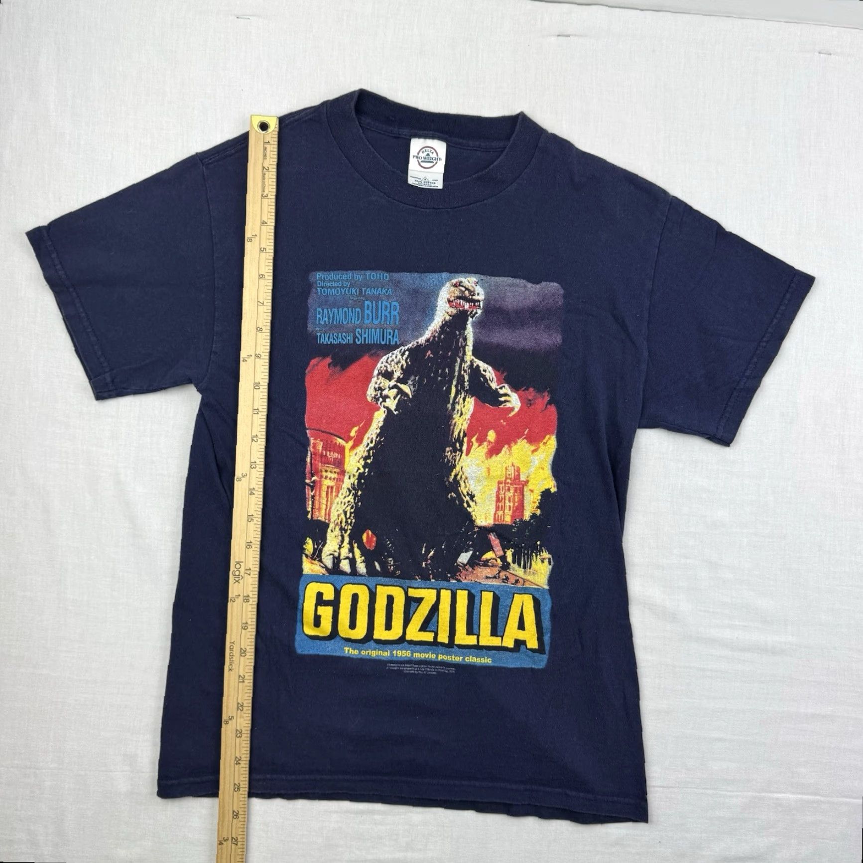 Delta Vintage Delta Godzilla T-Shirt Adult Small Short Sleeve Crew Neck Blue Movie Y2K Thriller Mens Size US S / EU 44-46 / 1 - 5 Thumbnail