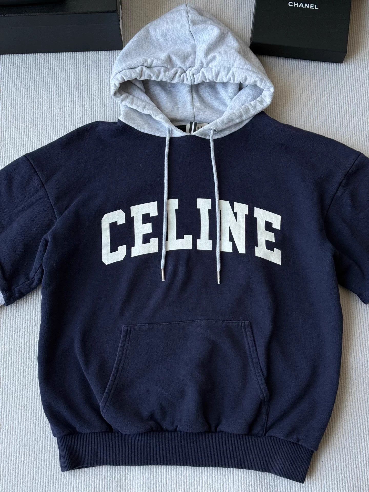 Celine Celine navy colorblock hoodie XS Size XS / US 0-2 / IT 36-38 - 2 Thumbnail