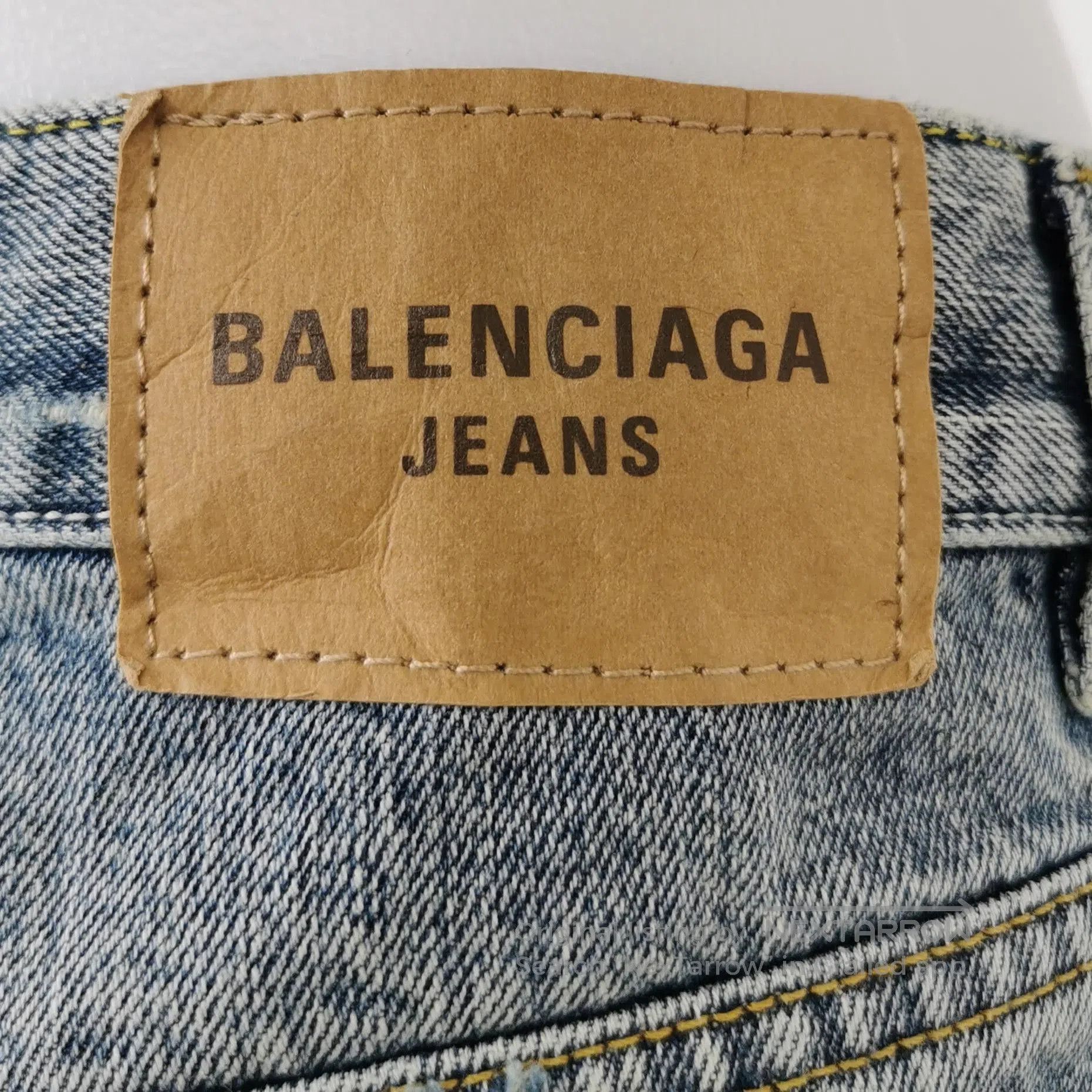 Balenciaga Balenciaga XS Denim Shorts with Letter Logo. Size 35" - 1 Thumbnail