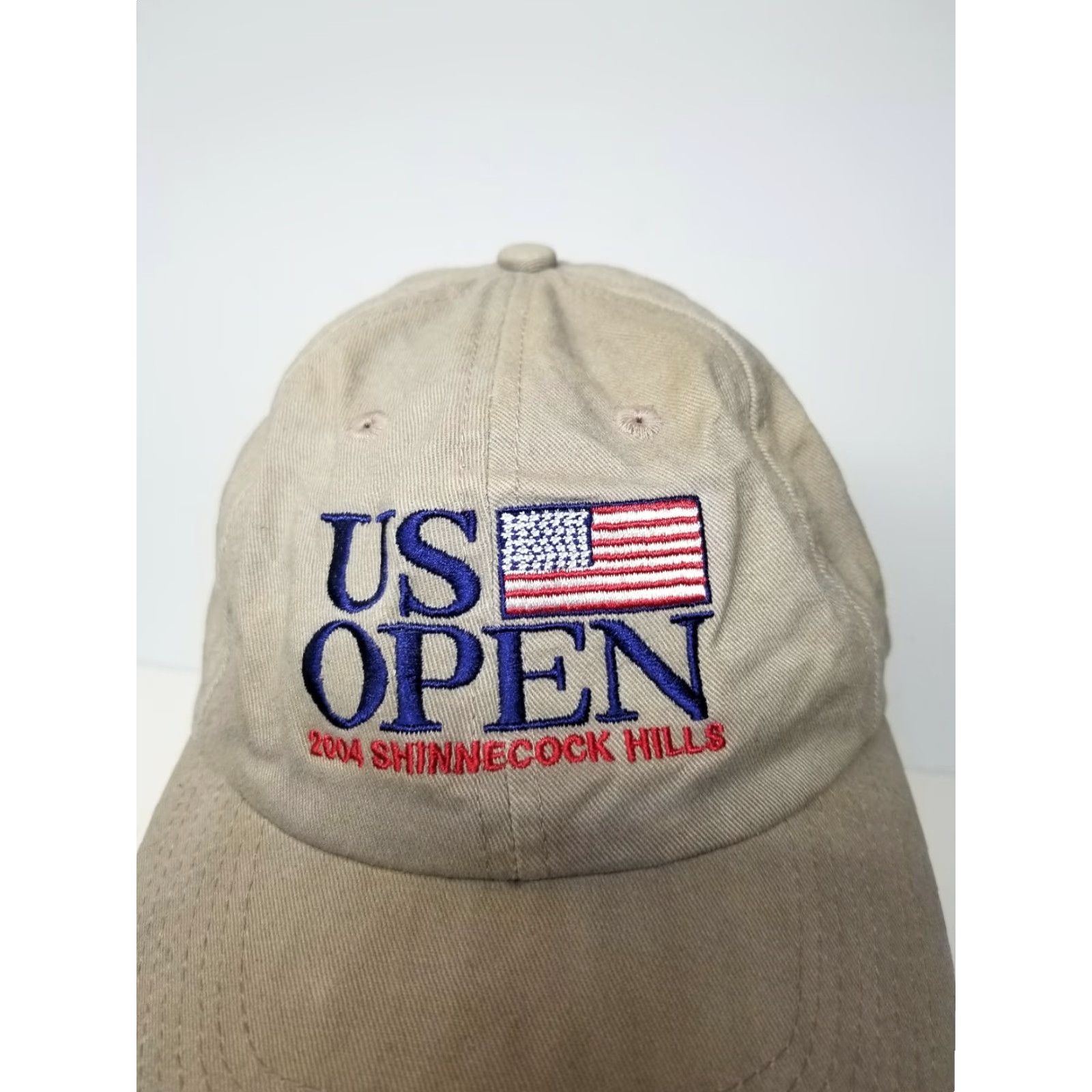 Vintage VINTAGE 2004 US Open Shinnecock Hills USGA Golf Hat Strapback Khaki Brown Dad Cap US Open 2004 Men Brown Strapback Hat Size ONE SIZE - 2 Thumbnail
